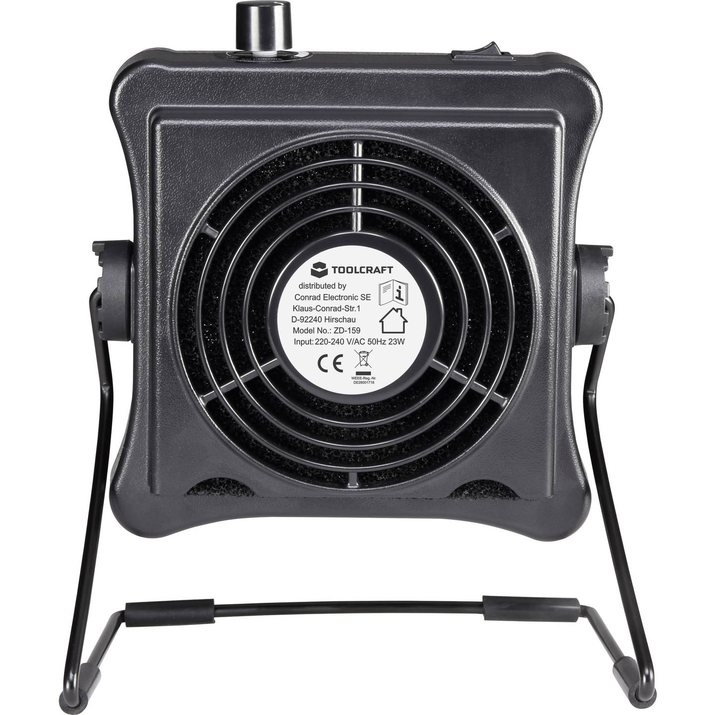 B-Ware Toolcraft ZD-159 Aktivkohlefilter 230 V/AC 23 W Absaugung Ventilator Kohlefilter
