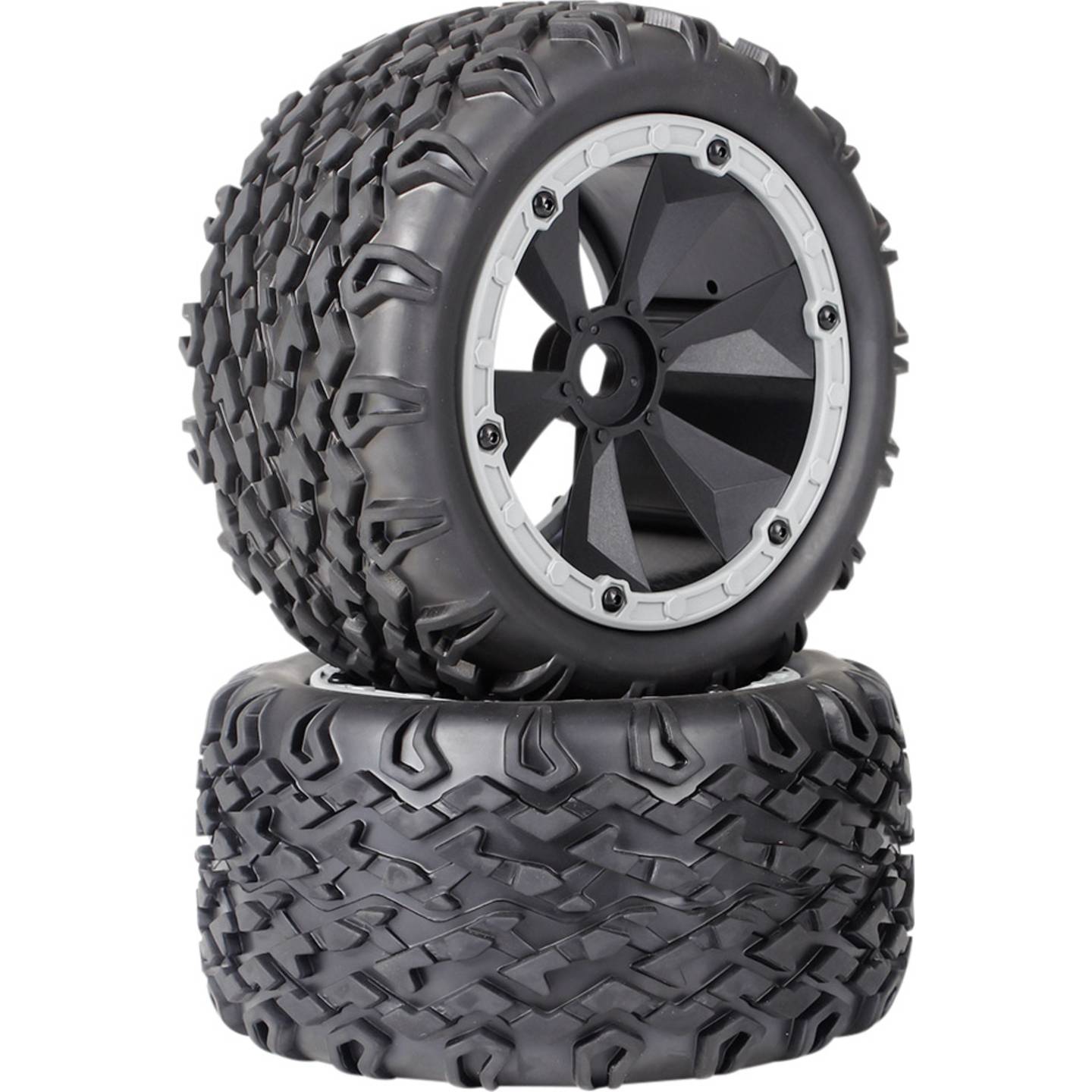 B-Ware Reely 1:8 Monstertruck Reifen Schwarz-Grau 2 St. für Offroad-Fahrten