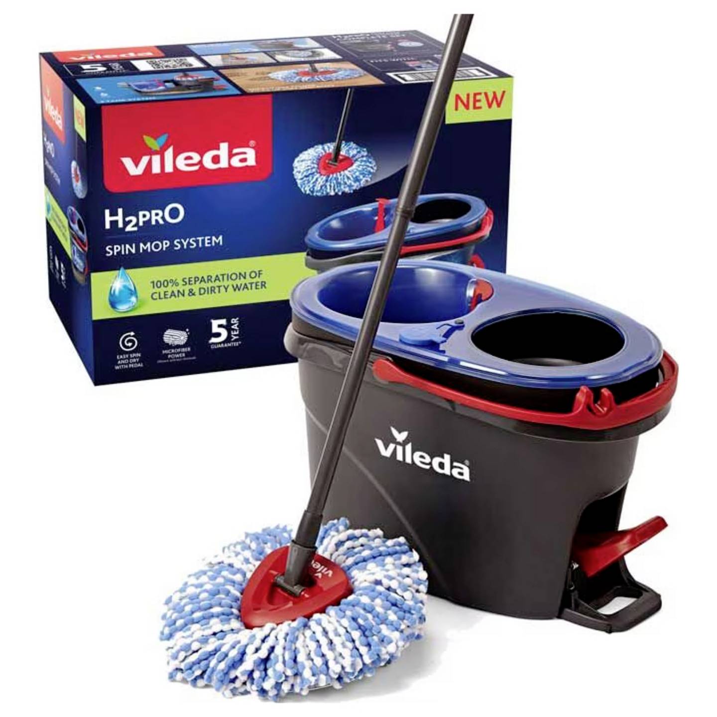 B-Ware Vileda 178333 H2PRO Spin Mop Bodenwischer Wischmopp Reinigung