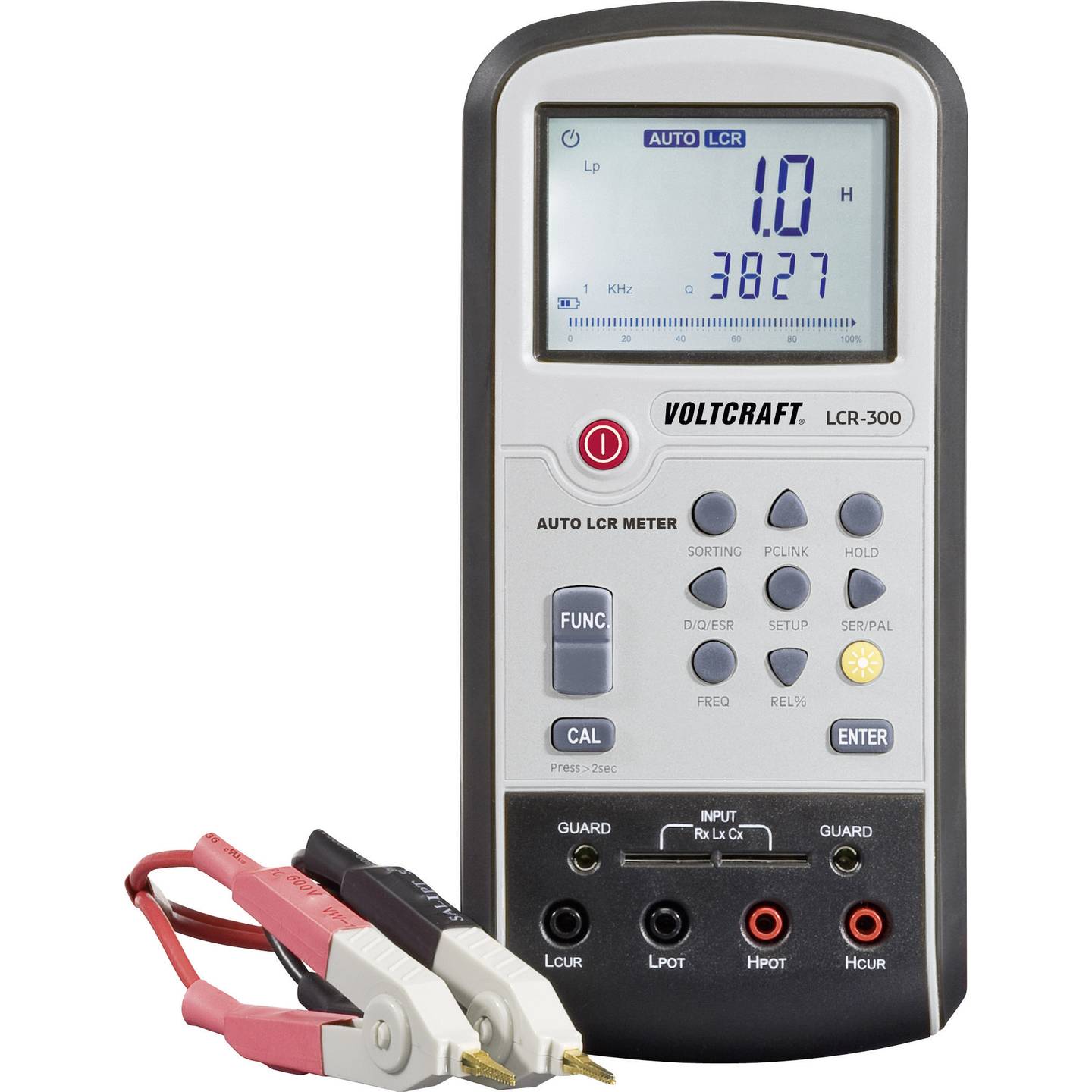 B-Ware Voltcraft LCR-300 Komponententester digital LCR-Messgerät CAT I Anzeige Gerät