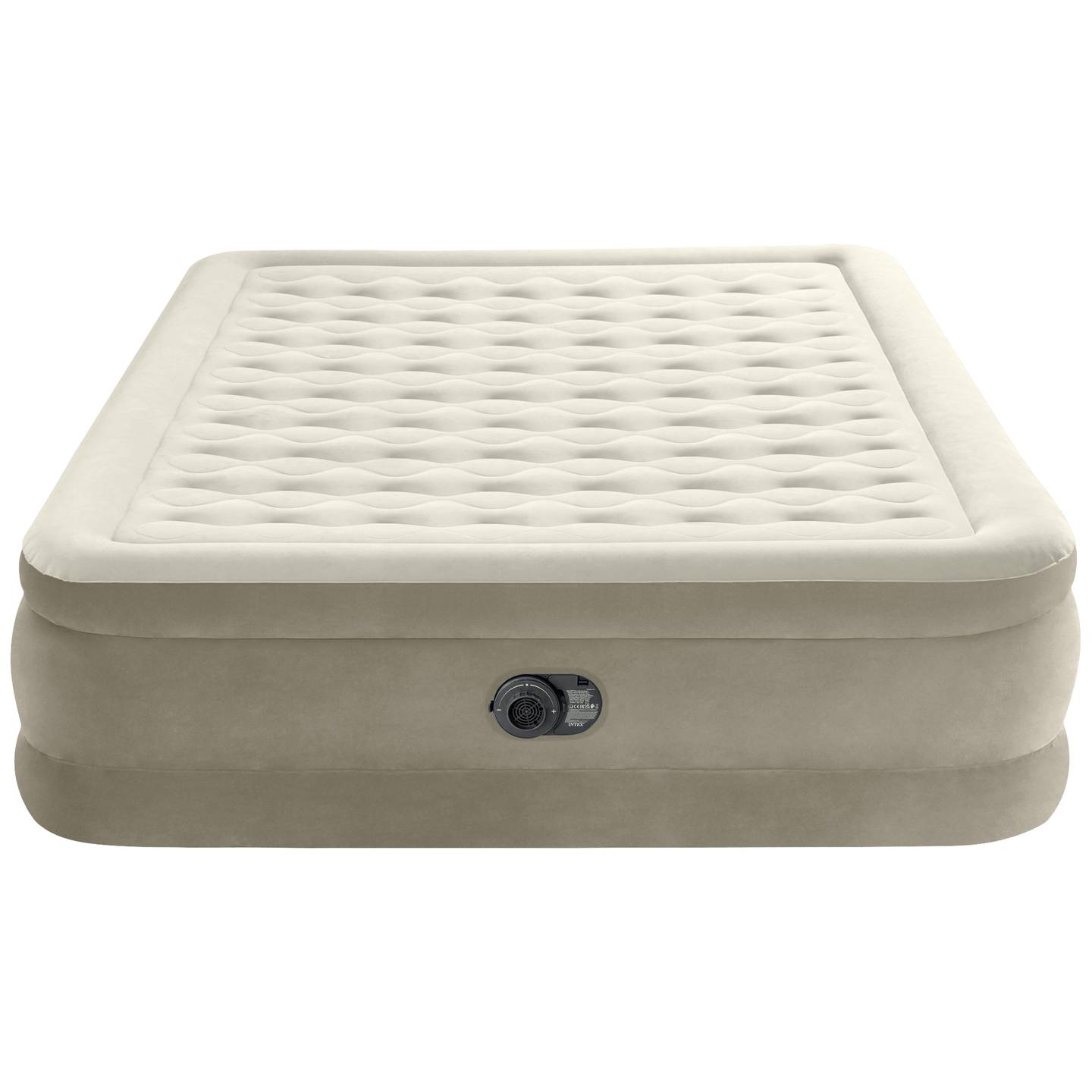 B-Ware Intex Luftbett DuraBeam UltraPlush 203x152cm braun Elektropumpe 272kg Komfort