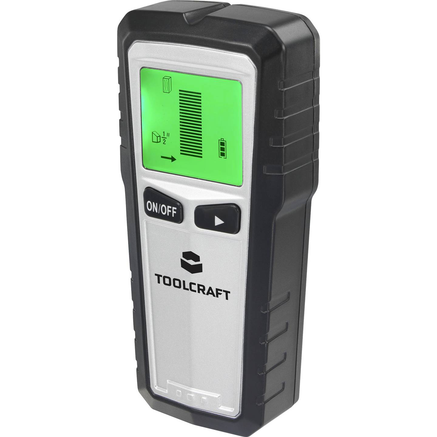 B-Ware TOOLCRAFT Ortungsgerät LCD 60m Ortungsgerät Detektor für Holz Metall Kabel
