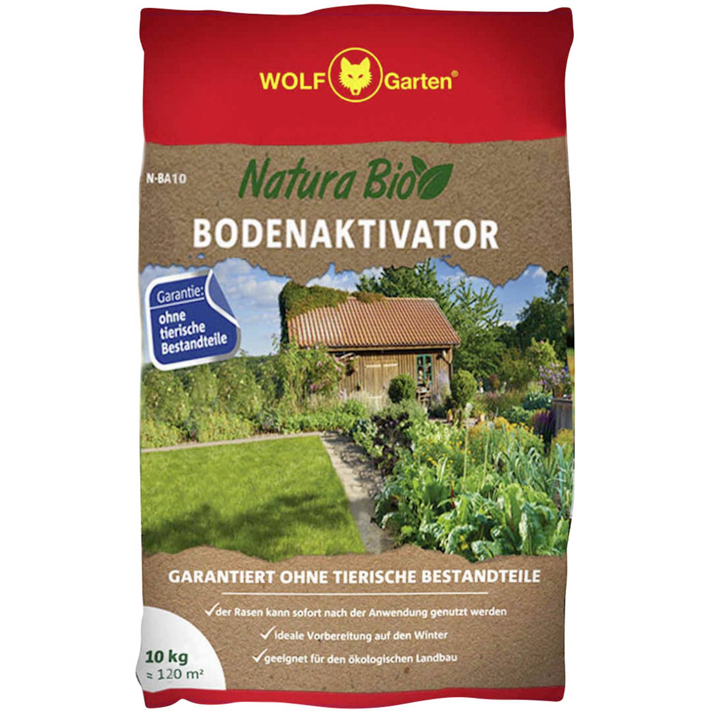 B-Ware Wolf Garten Bodenaktivator Bodenverbesserer Bio Natura gesunder Rasen Sack 10 Kg