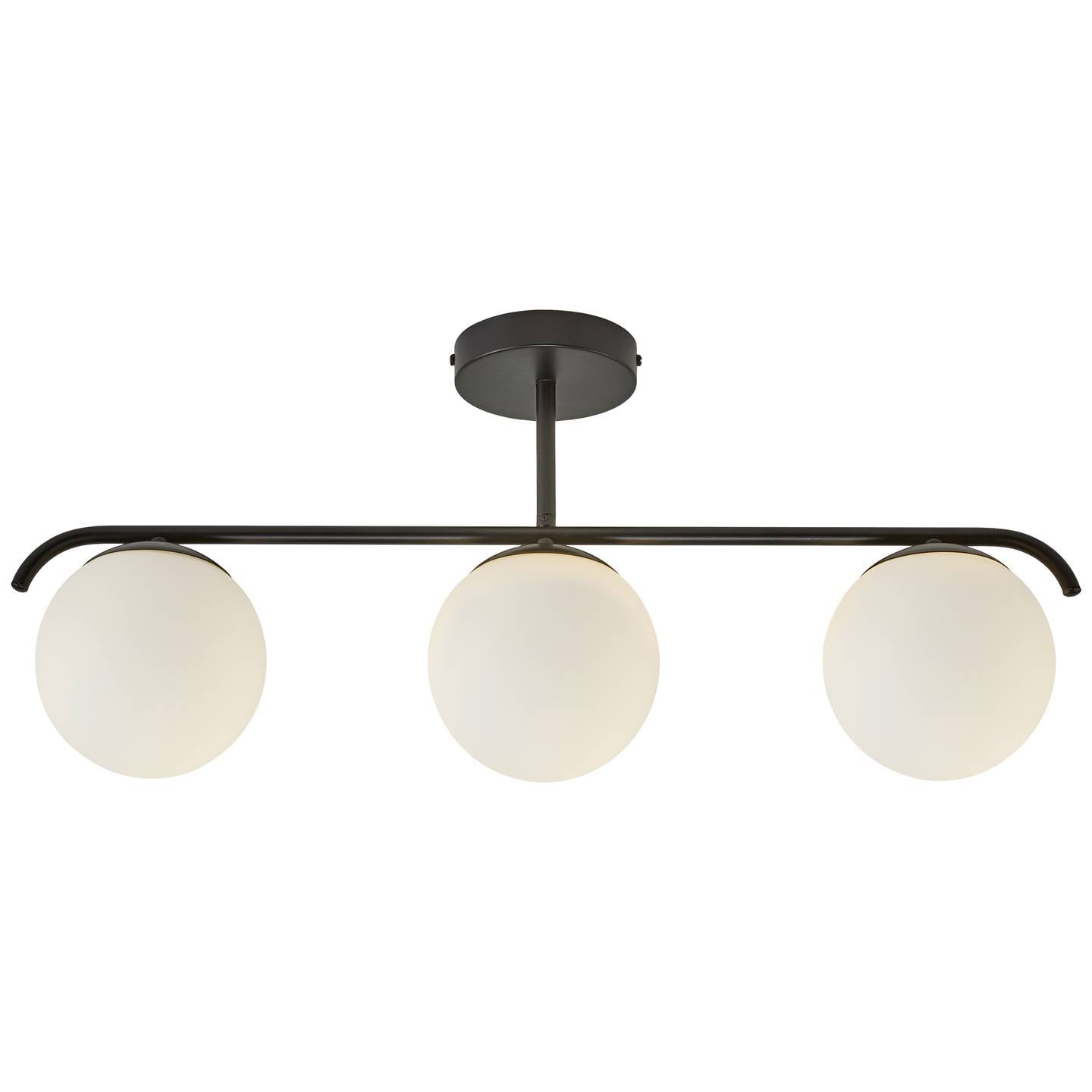 B-Ware Nordlux Deckenlampe Grant Deckenlampe Lampe Leuchte Licht Schwarz Opalglas Deko