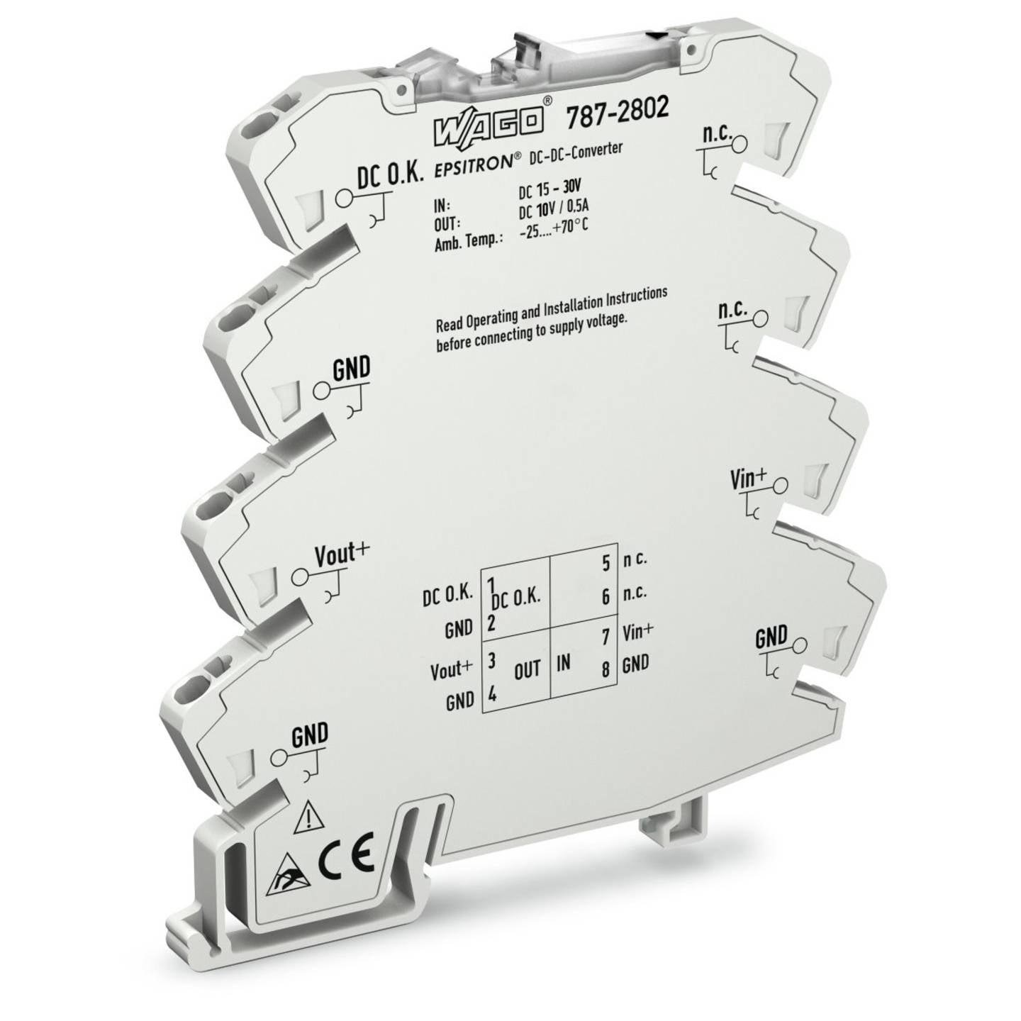 B-Ware WAGO DC/DC-Wandler Spannungswandler 787-2802 Stromversorgung Tragschienenmontage