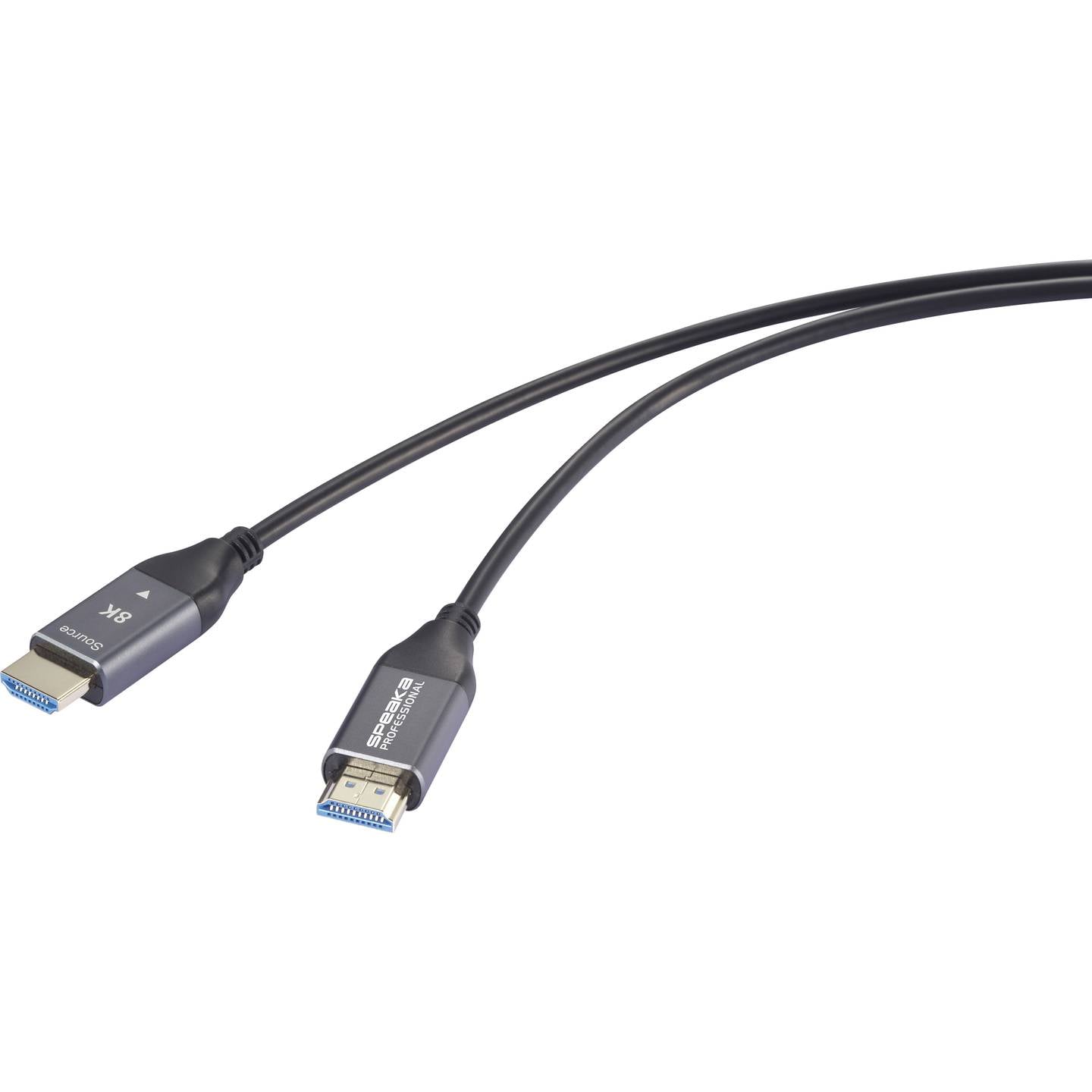 B-Ware SpeaKa Professional HDMI Kabel Anschlusskabel Verbindung Glasfaser Schwarz 40 m