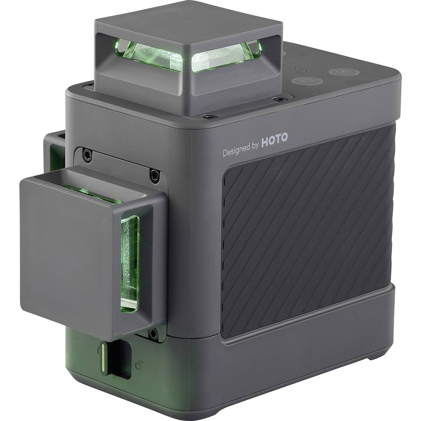 B-Ware HOTO Kreuzlinienlaser Linienlaser QWFGJ002 Grün Laser Messgerät Reichweite 30 m