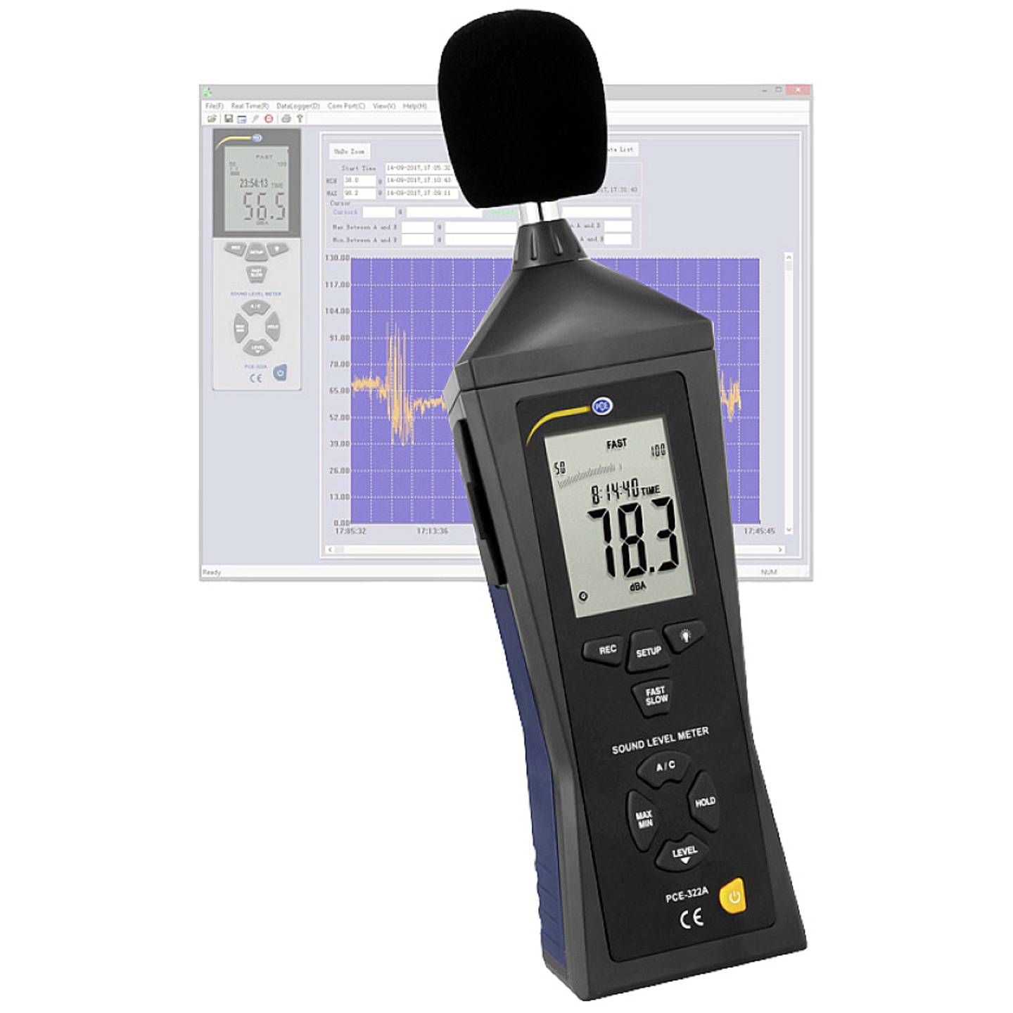 B-Ware PCE Instruments Schallpegelmessgerät |Messgerät Umwelt-Messgerät Datenlogger
