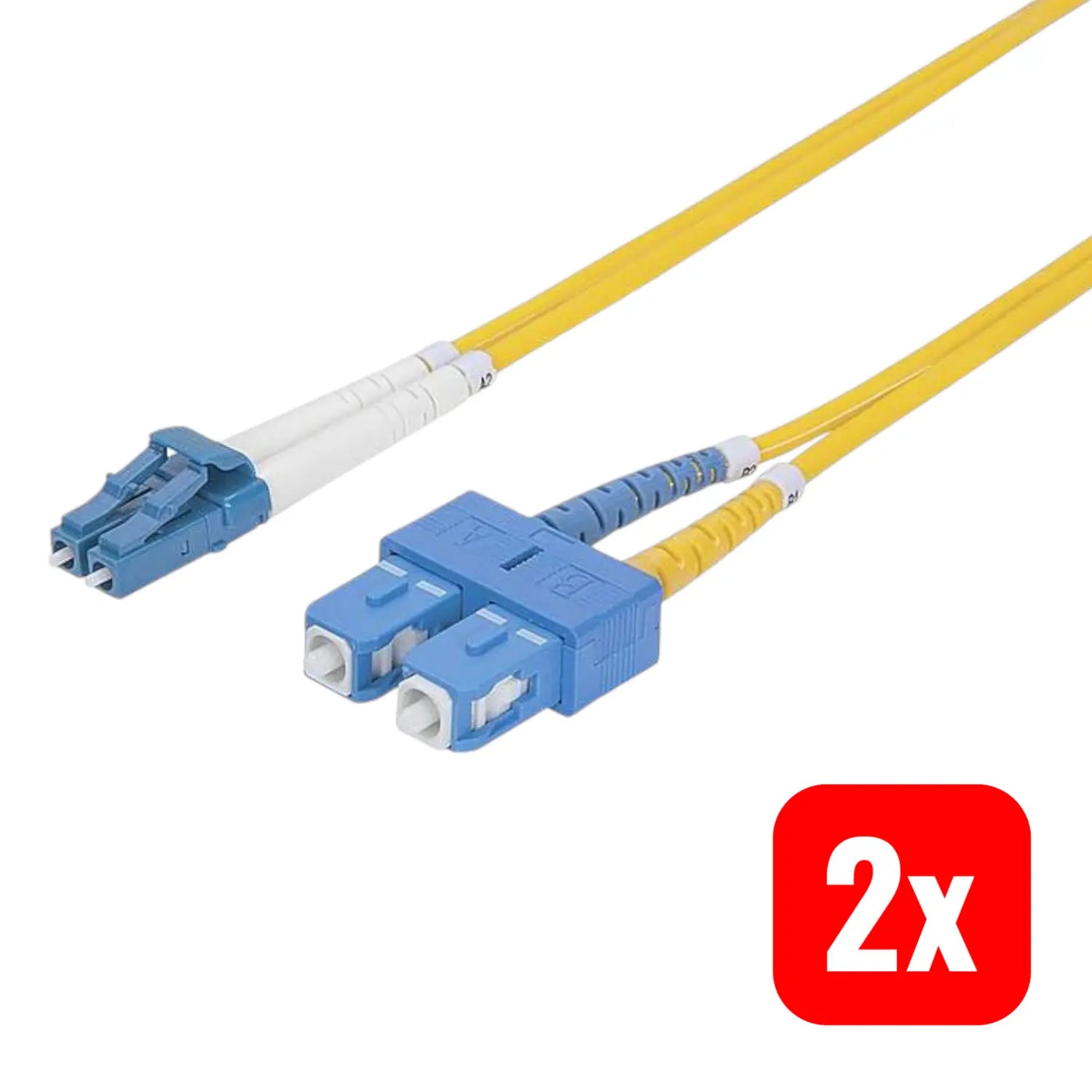 B-Ware Intellinet Glasfaser Lwl Anschlusskabel 1 Lc Stecker 1 Sc Stecker 9/125µ 2 Stück