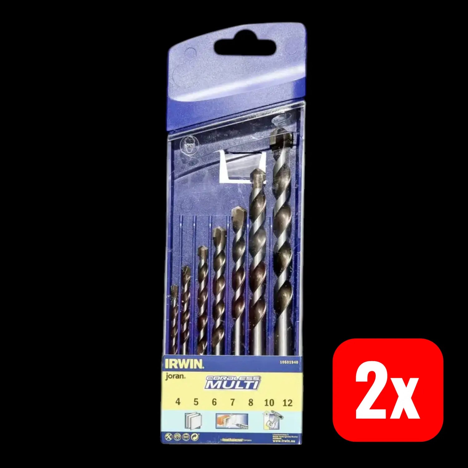 B-Ware Irwin Tools Bohrer Set Mehrzweckbohrer Satz Hartmetall Zylinder 7 Teilig 2 Stück