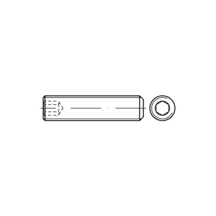 B-Ware Reyher Gewindestifte Iso 4026 Kegelkuppe Innensechskant M6x25 Rostfrei 2 Sets