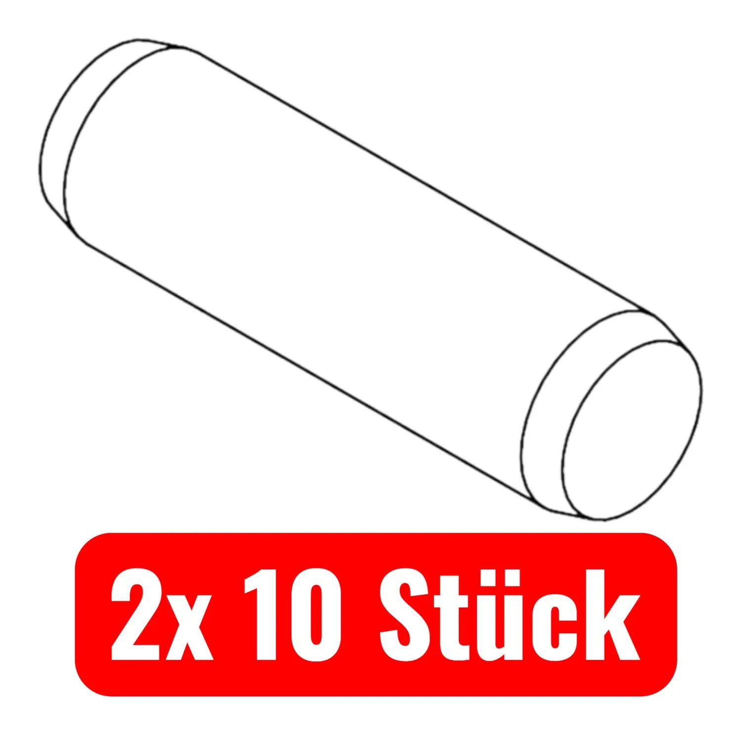 B-Ware Iso Zylinderstift Stifte Iso 8734 Stahl M6x120 Durchgehärtet 2x10 Stück