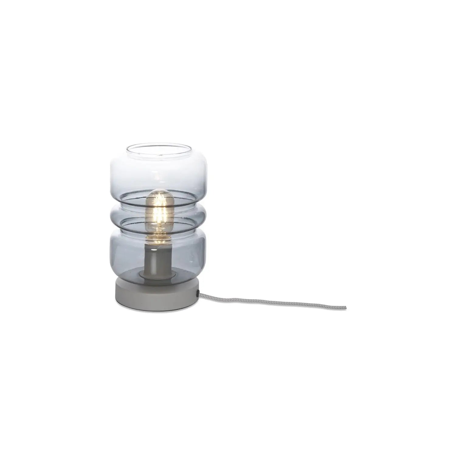 B-Ware It's About Romi Tischleuchte Tischlampe Verona Grau Glas Dekoleuchte Lampe E27