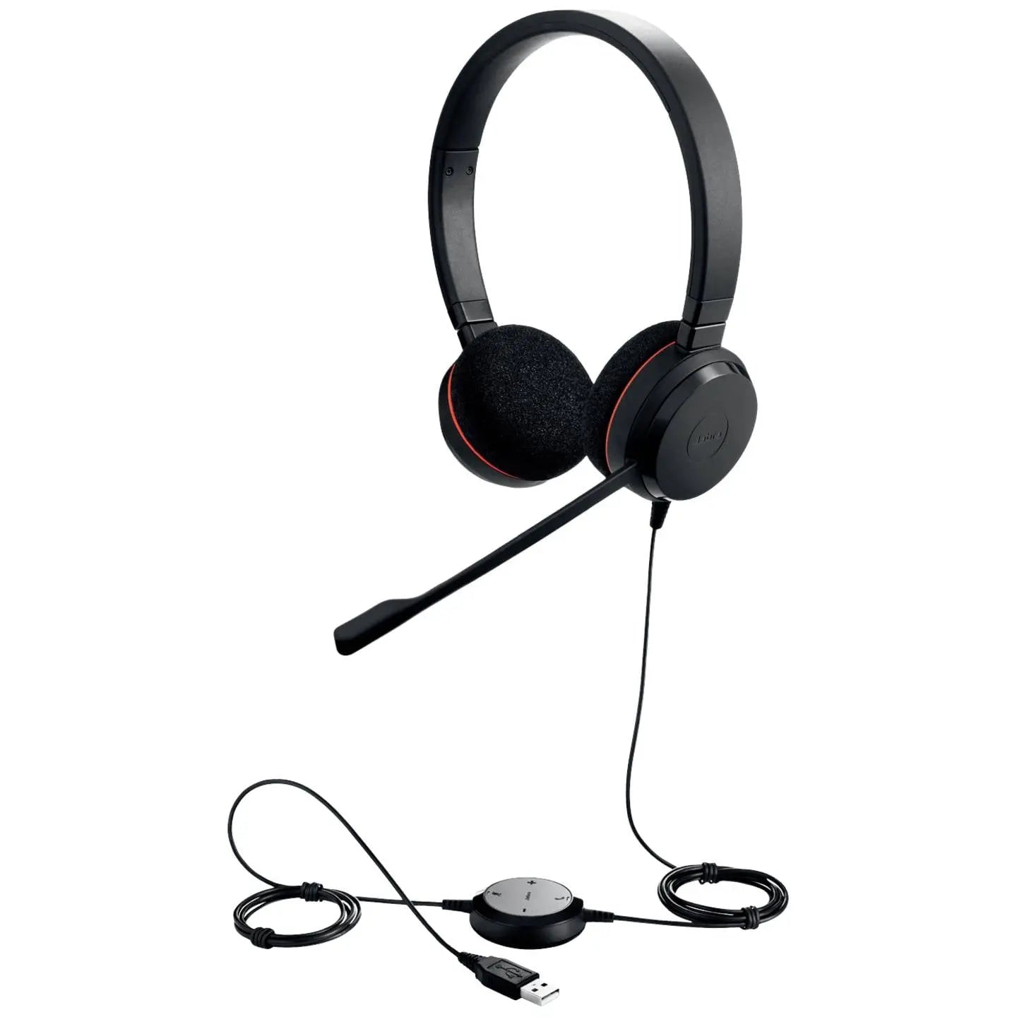 B-Ware Jabra Headset Kopfhörer Evolve 20 On Ear Stereo Kabelgebunden Schwarz Mikrofon