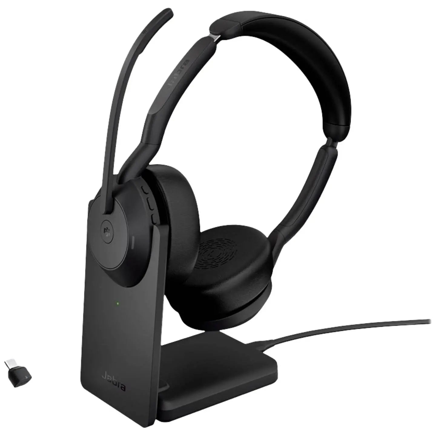 B-Ware Jabra Headset Kopfhörer Evolve2 55 Ms Stereo Funk Bluetooth Schwarz Ladestation