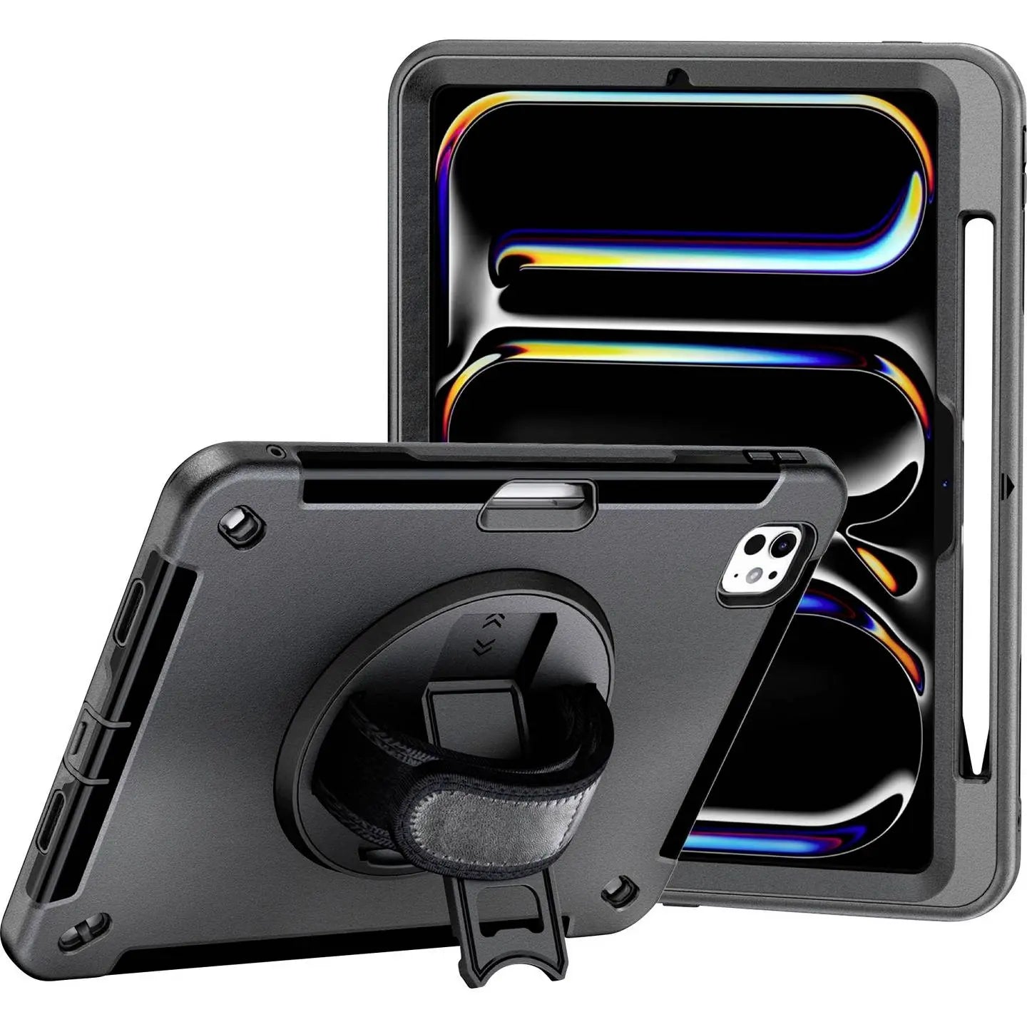 B-Ware Jt Berlin Tablet Cover Hülle Apple I Pad Pro 11 2024 Schwarz Ständer Handschlaufe