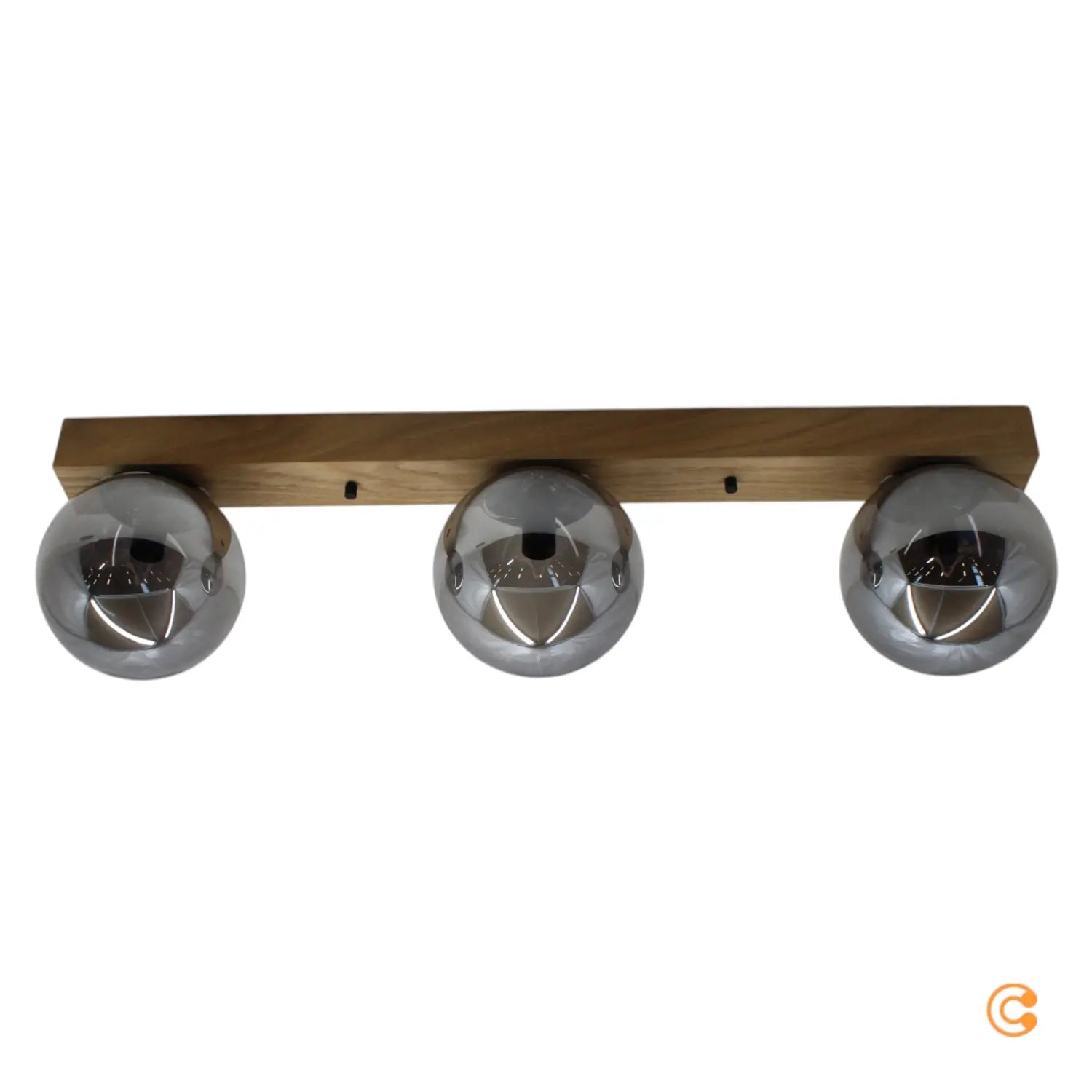 B-Ware Just Light Deckenleuchte Lampe Green Widow Glaskugeln Dreiflammig Schwarz Grau