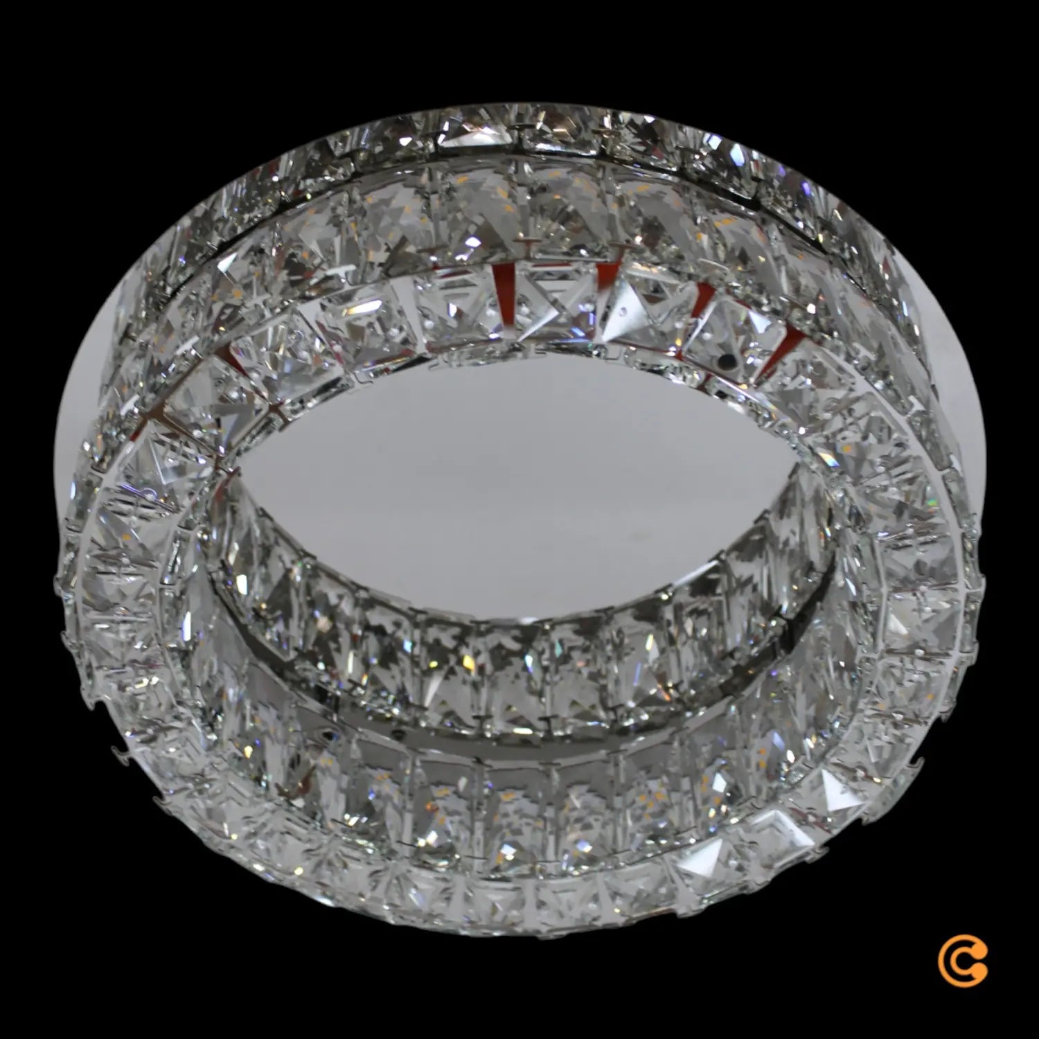 B-Ware Just Light Led Deckenleuchte Lampe Kulunka Kristallglas Warmweiß Chrom Klar