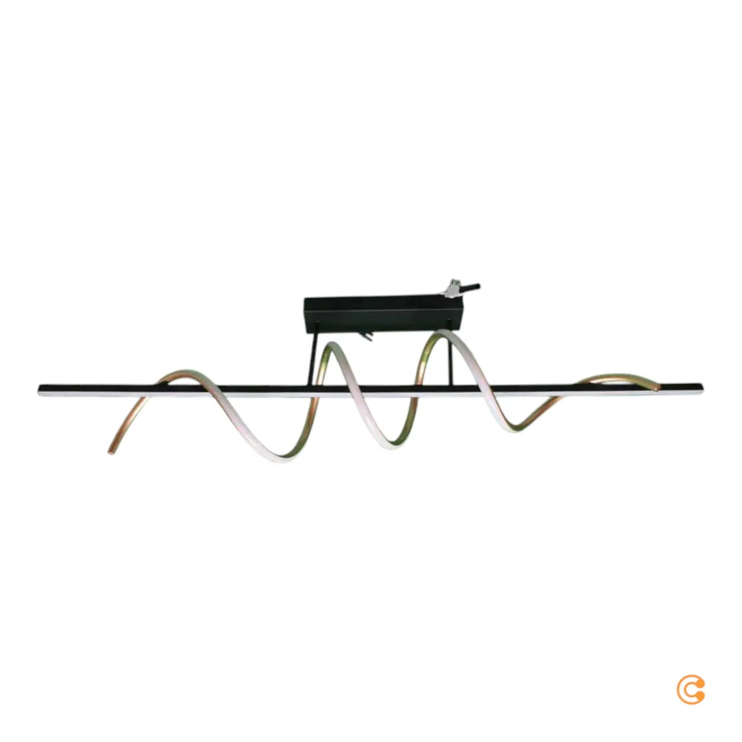 B-Ware Just Light Led Deckenleuchte Lampe Emanda Eisen Schwarz Messing Dimmbar 120cm