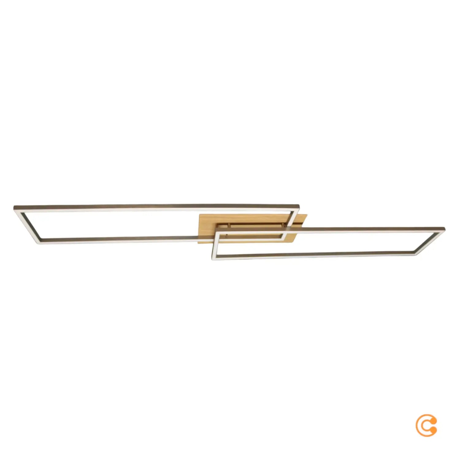B-Ware Just Light Deckenleuchte Lampe Led Dimmbar Stahl Holz Fernbedienung Iven 110 Cm