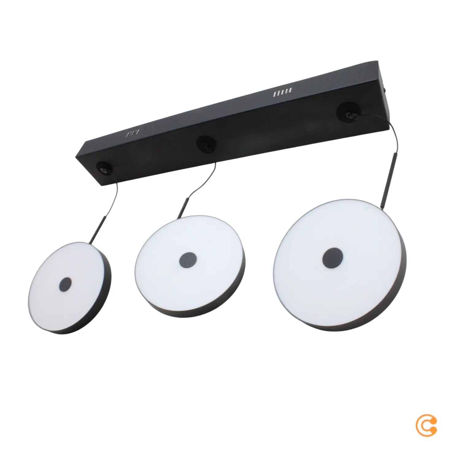 B-Ware Just Light Pendelleuchte Hängeleuchte Led Plata Schwarz Höhenverstellbar 30474