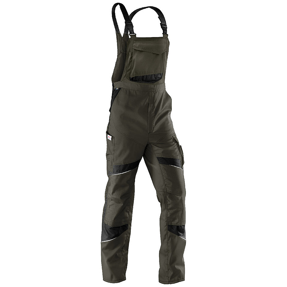 B-Ware Kübler Workwear Latzhose Activiq 3250 Oliv/Schwarz, Größe 58 Arbeitshose Hose