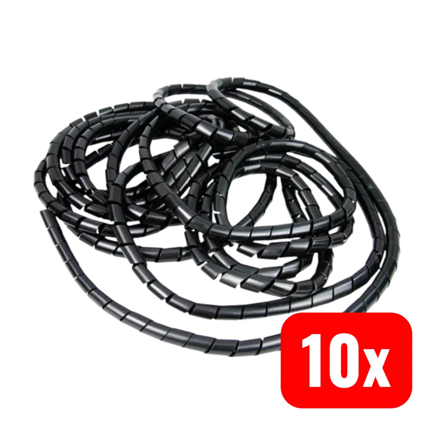 B-Ware Heitronic Kabelschlauch Kabelspirale Schwarz Ivo 501172 4mm 50mm 10m 10 Stück