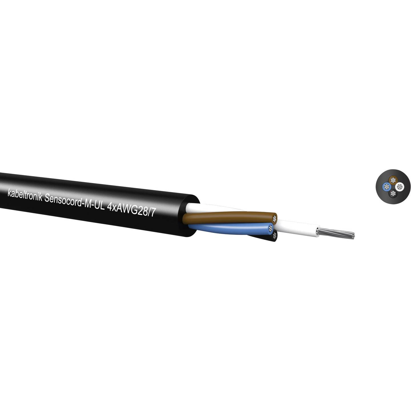 B-Ware Kabeltronik Sensorleitung Sensocord Hauptkabel 3 X 0.09 Mm² Schwarz 100 M