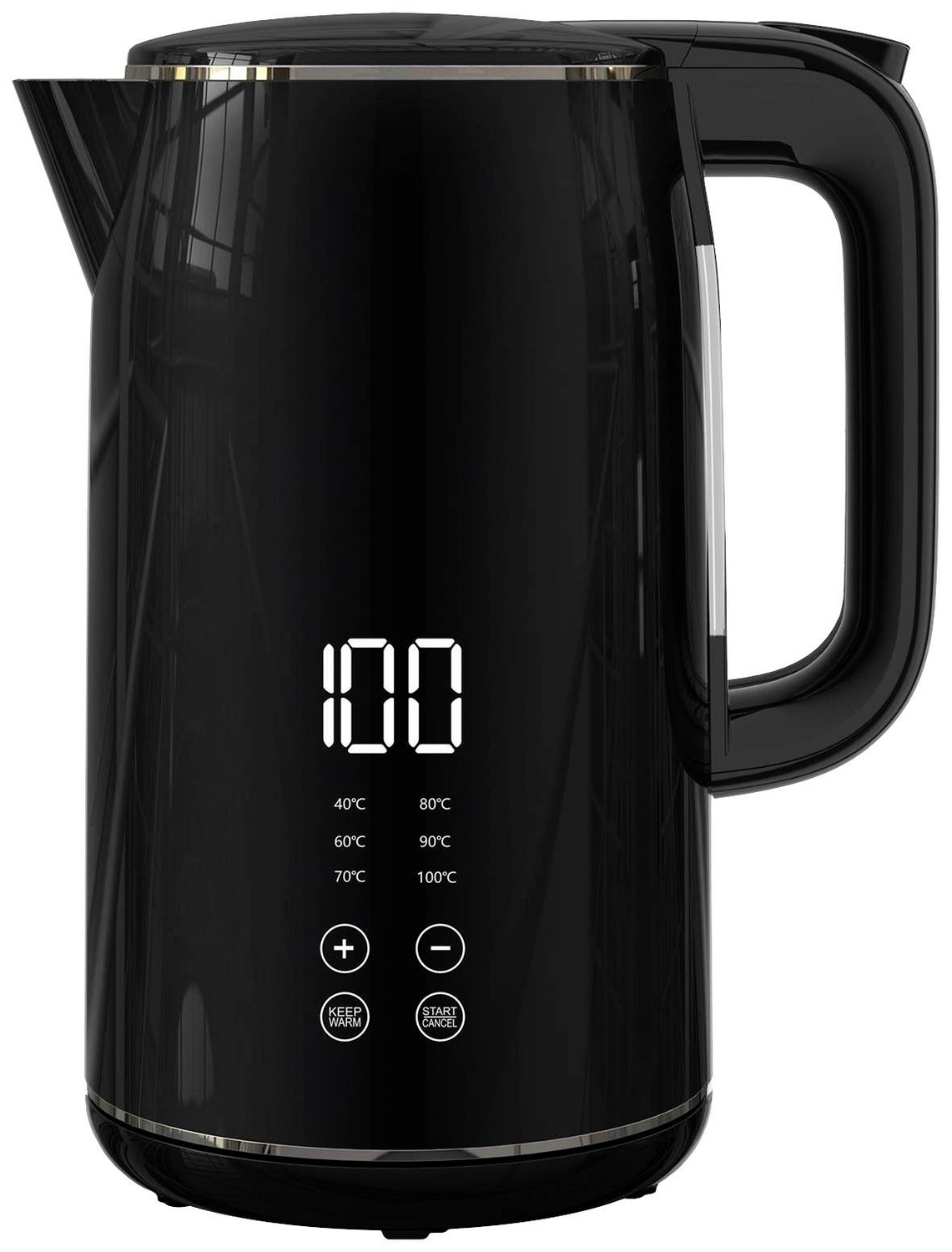B-Ware Kalorik Tkg Jk 2000 Wasserkocher Schnurlos Mit Display Schwarz Wassererhitzer