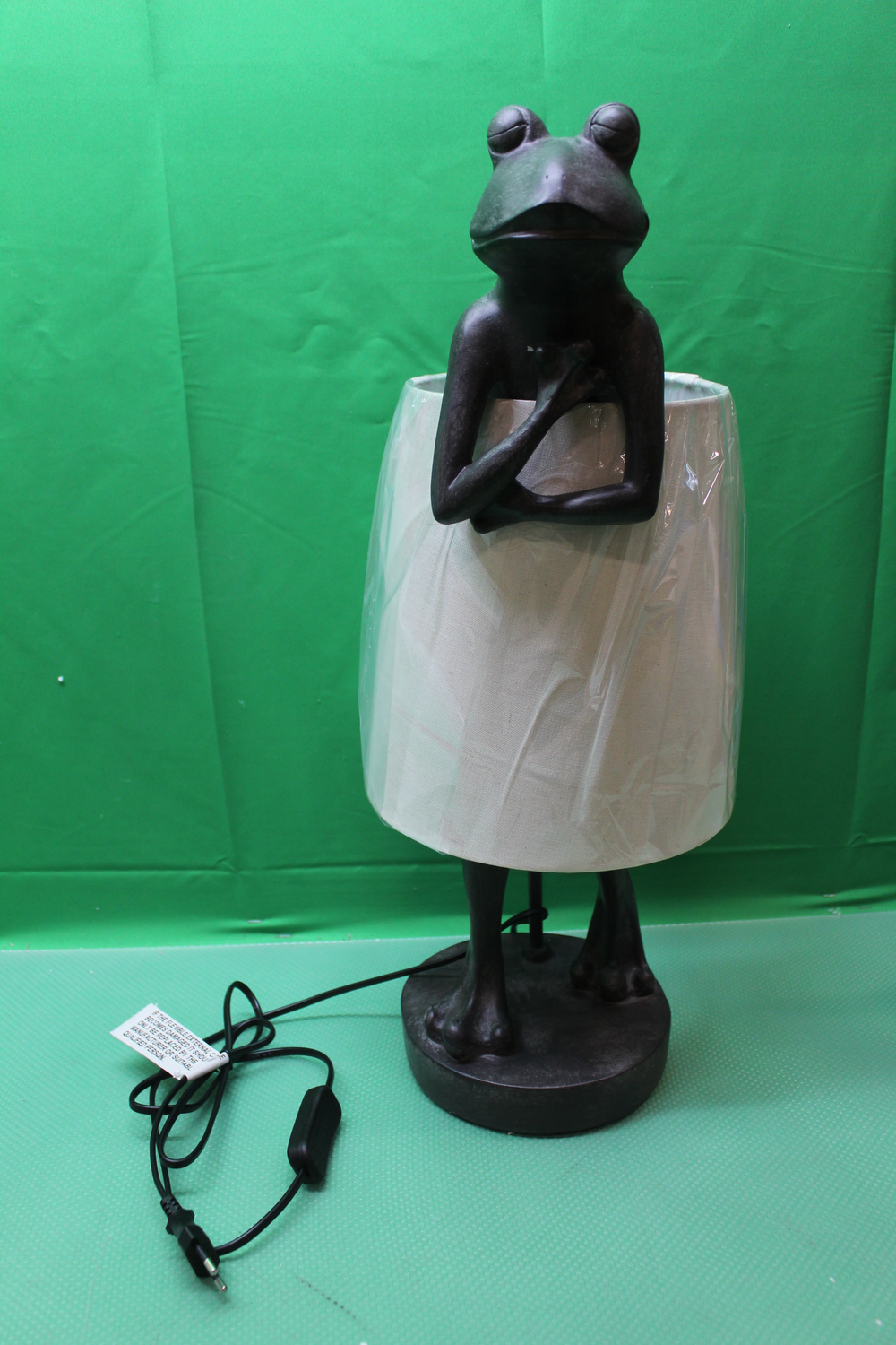 B-Ware Kare Animal Frog Tischlampe Tischlampe Bürolampe Büroleuchte Froschlampe Grau