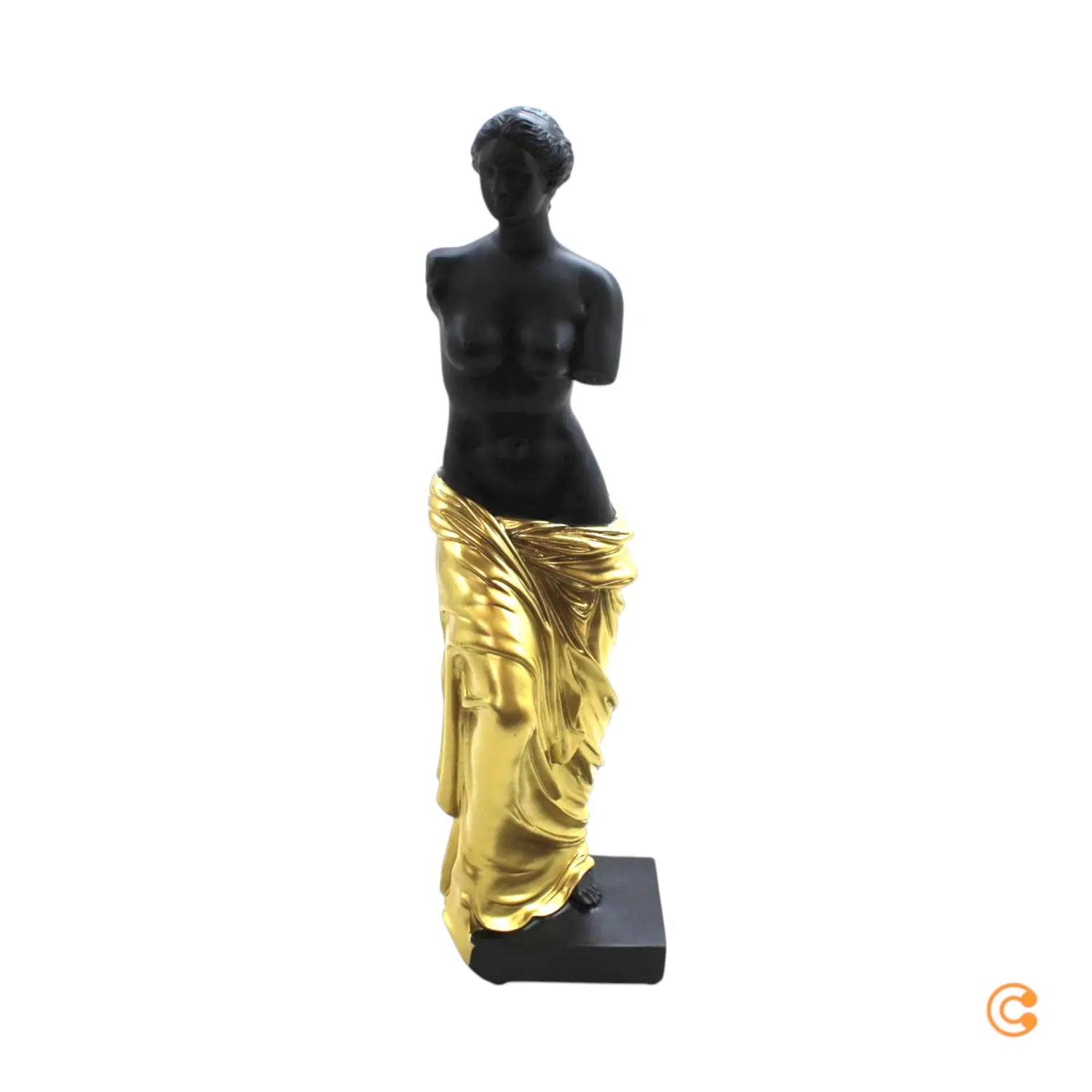 B-Ware Kare Dekofigur Statue Figur Classic Beauty Kunststein Schwarz Gold Handbemalt