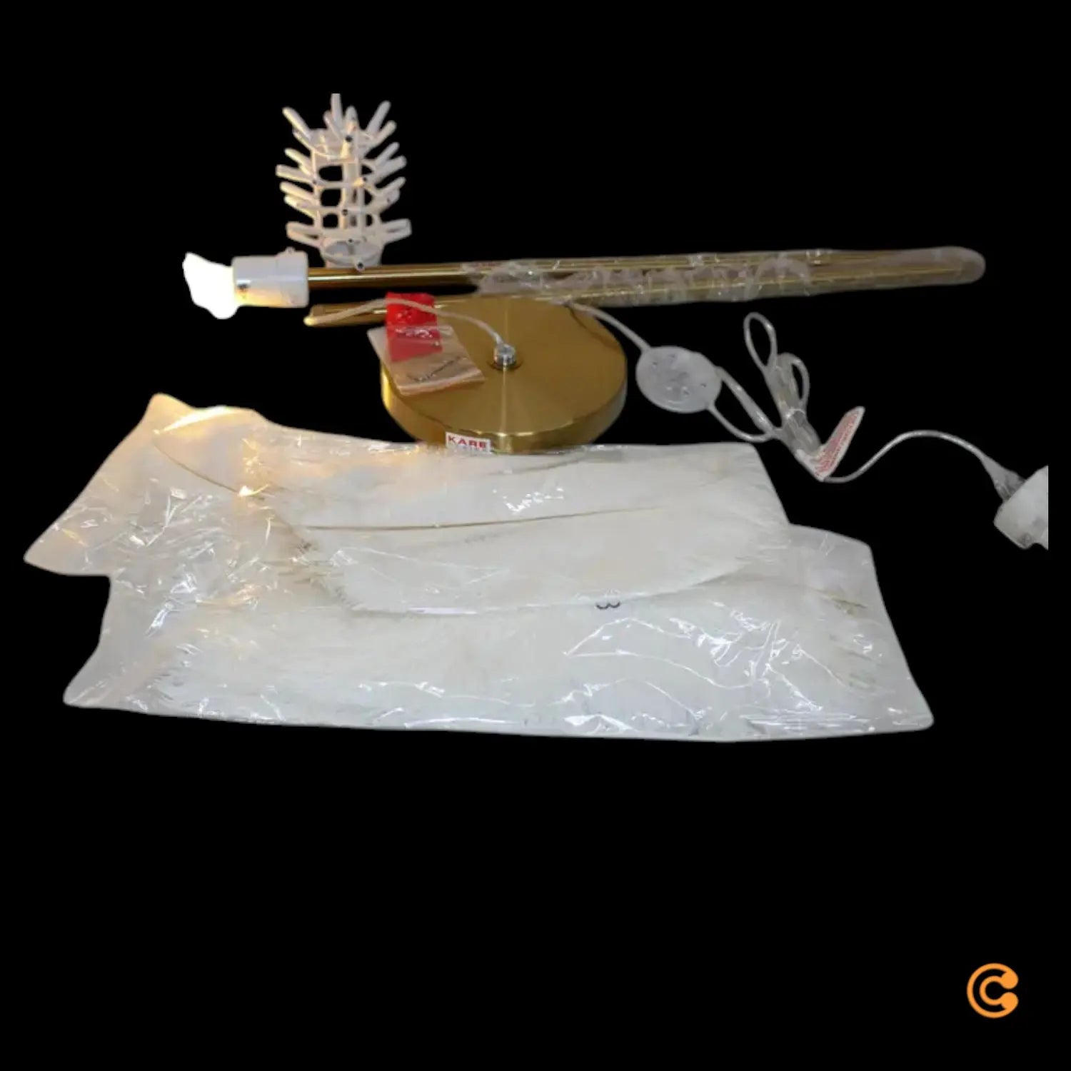 B-Ware Kare Feather Palm Stehleuchte Mit Federn Stehlampe Lampe Leuchte Siehe Text/Foto