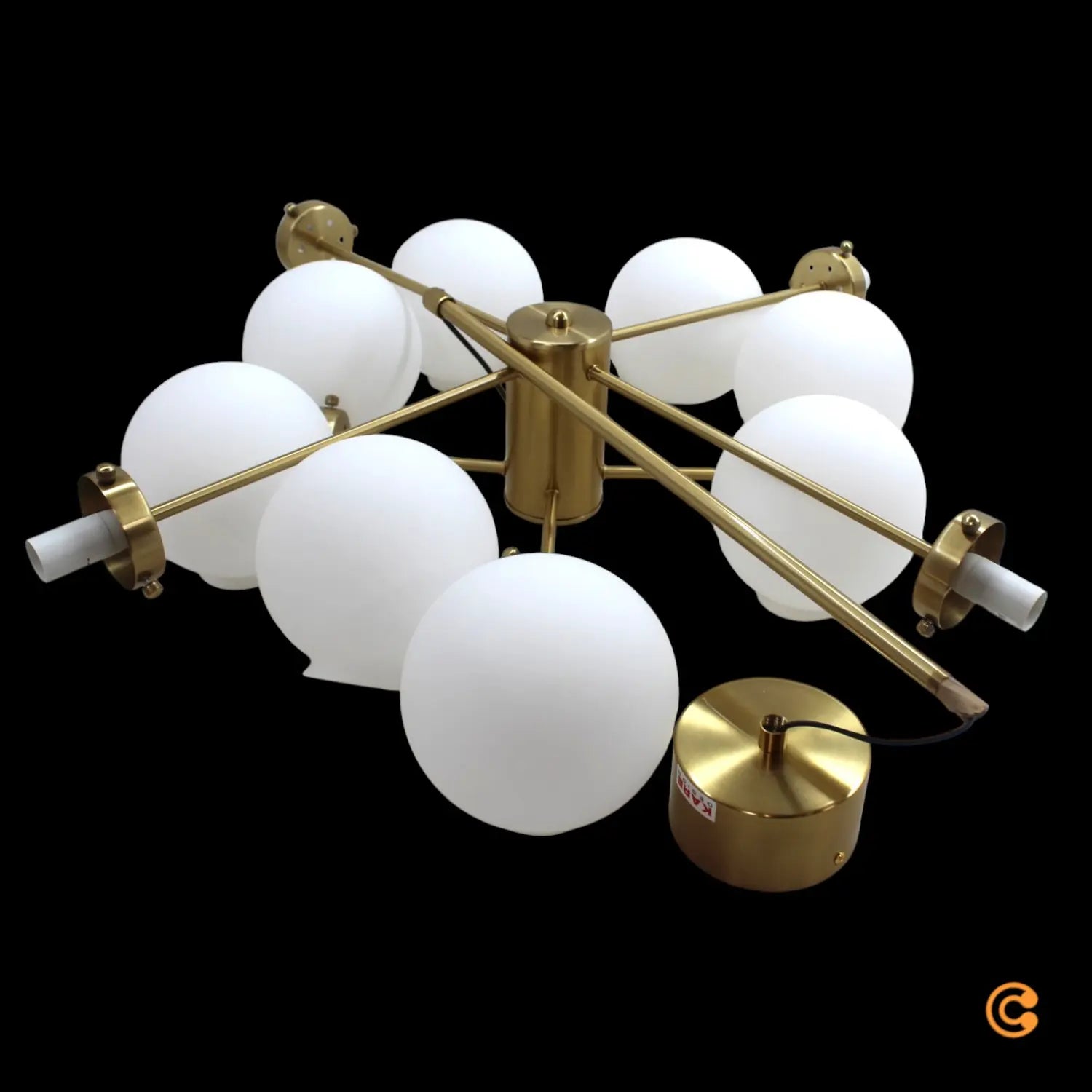 B-Ware Kare Hängeleuchte Pendelleuchte Heavenly Messing Weiß Esszimmer Wohnzimmer Lampe