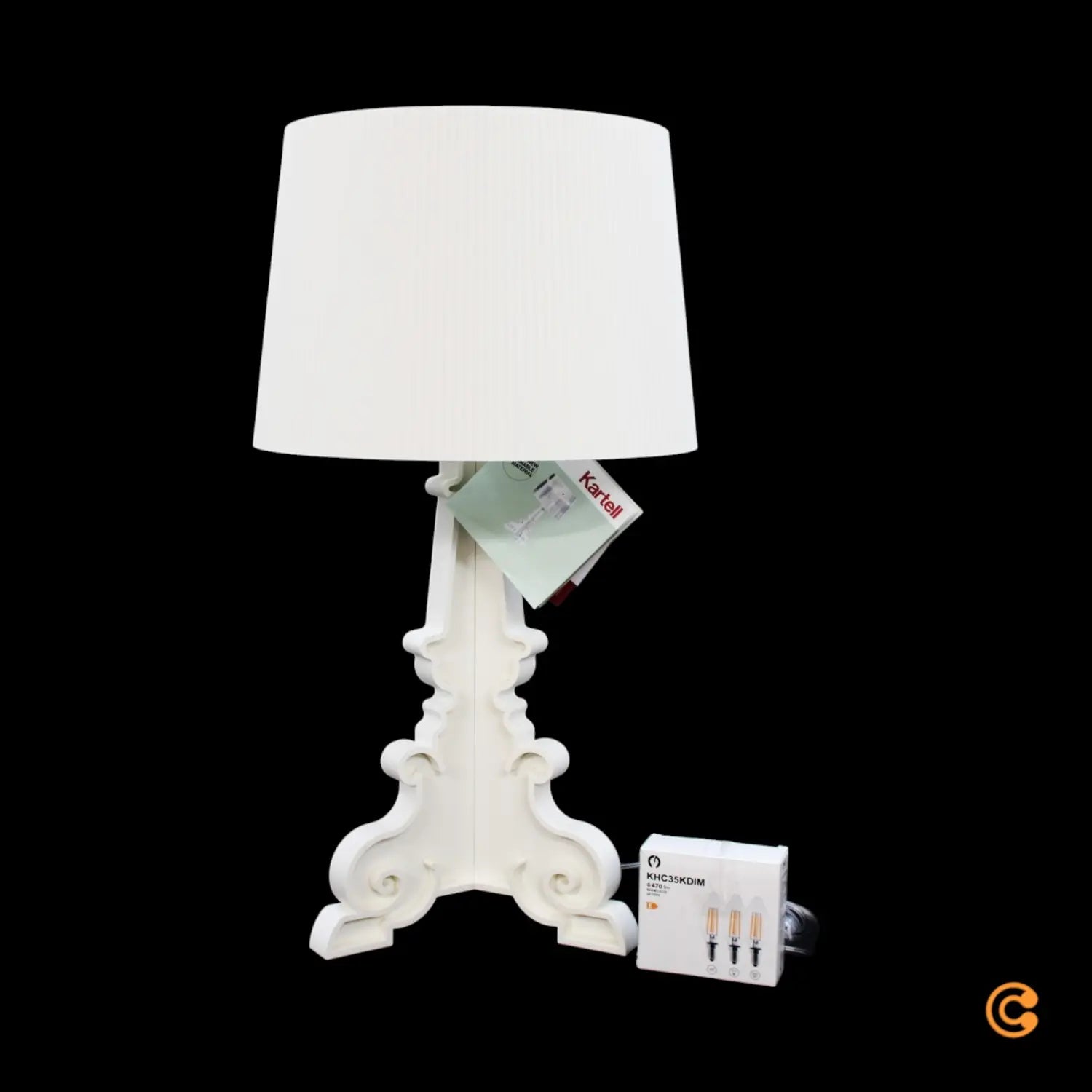 B-Ware Kartell Tischleuchte Lampe Led Bourgie Leuchte E14 Weiß Dimmbar Warmweiß