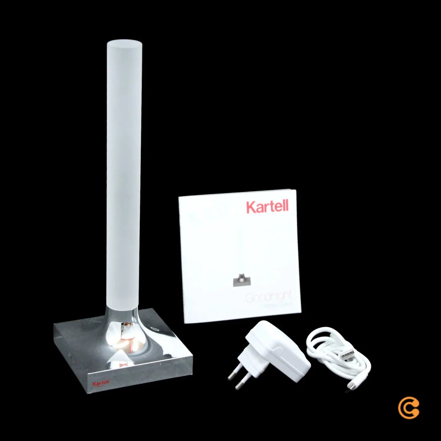 B-Ware Kartell Goodnight Led Akkuleuchte Tischlampe Verchromt Leuchte Akku