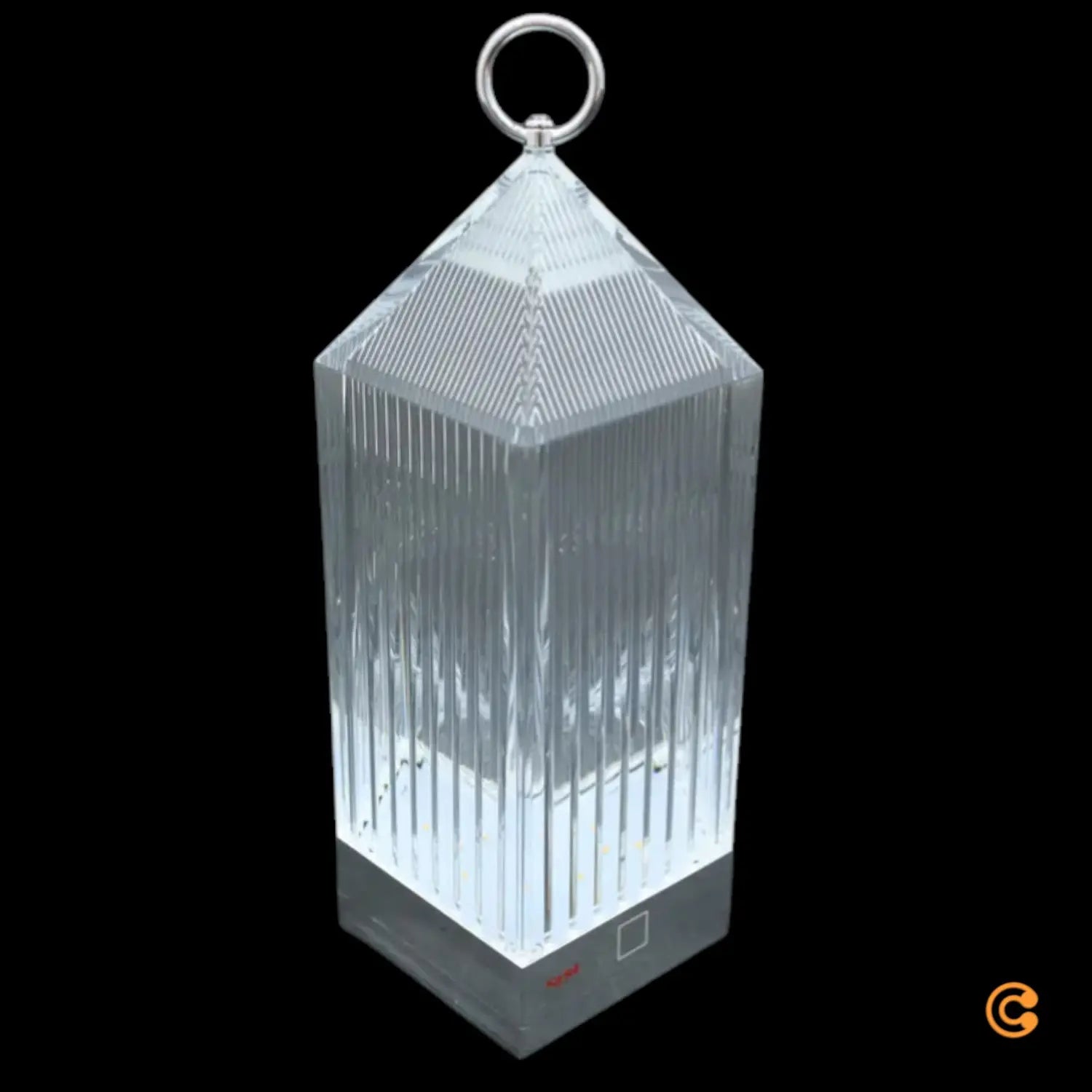 B-Ware Kartell Tischlampe Laterne Led Kristall Transparent Outdoor Lampe Akku Designer