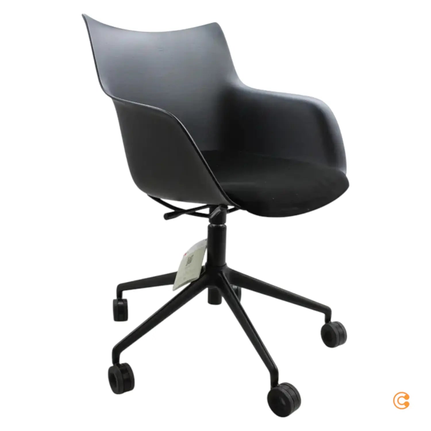 B-Ware Kartell Stuhl Drehstuhl Bürostuhl Q Wood Sitzpolster Schwarz Siehe Text/Foto