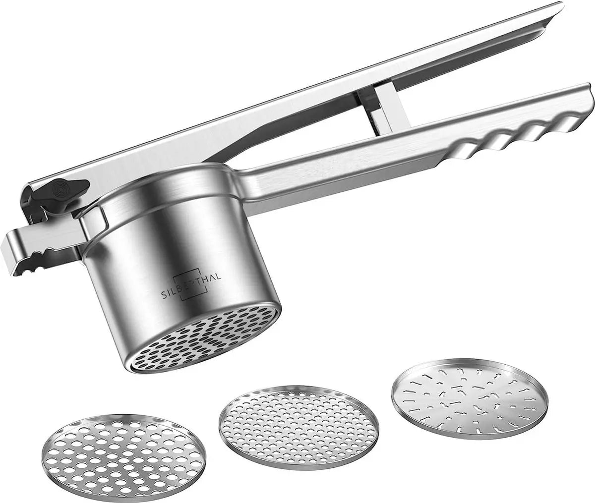 B-Ware Silberthal Kartoffelpresse Stampfer Edelstahl Silber Presse Für Püree 3 Einsä651