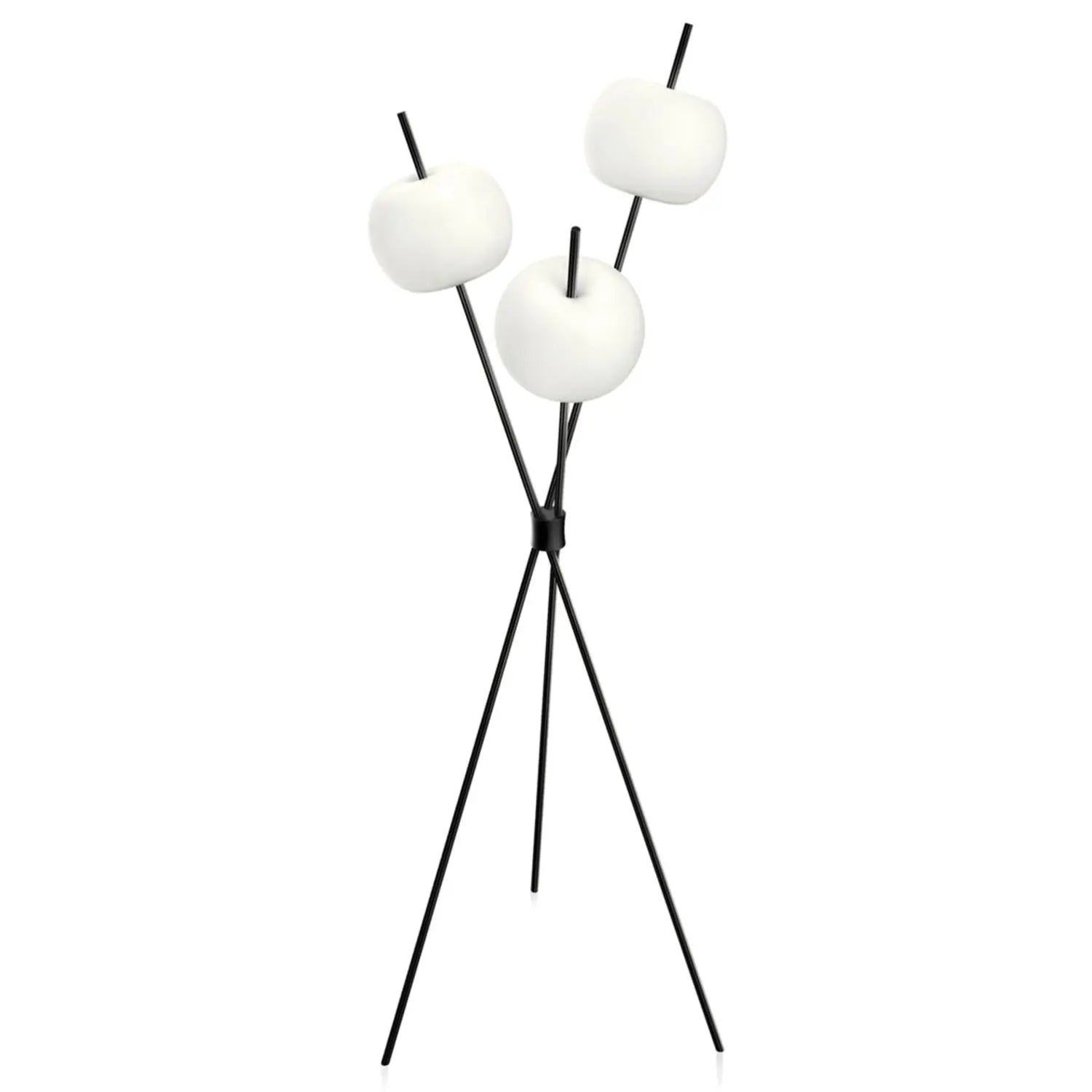 B-Ware Kdln Stehleuchte Bodenlampe Kushi Led Schwarz Metall Glas Dimmbar Schalter 140cm