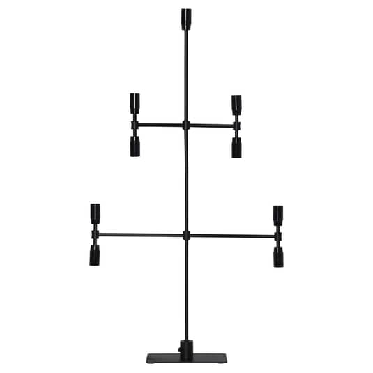 B-Ware Star Trading Kerzenleuchter Twice Dekoleuchter E14 Schwarz Neunflammig 91 Cm
