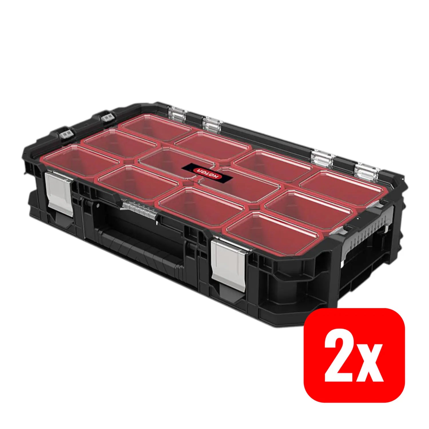 B-Ware Keter Connect Sortimentskasten Kleinteilemagazin Werkzeugkoffer Koffer 2 Stück