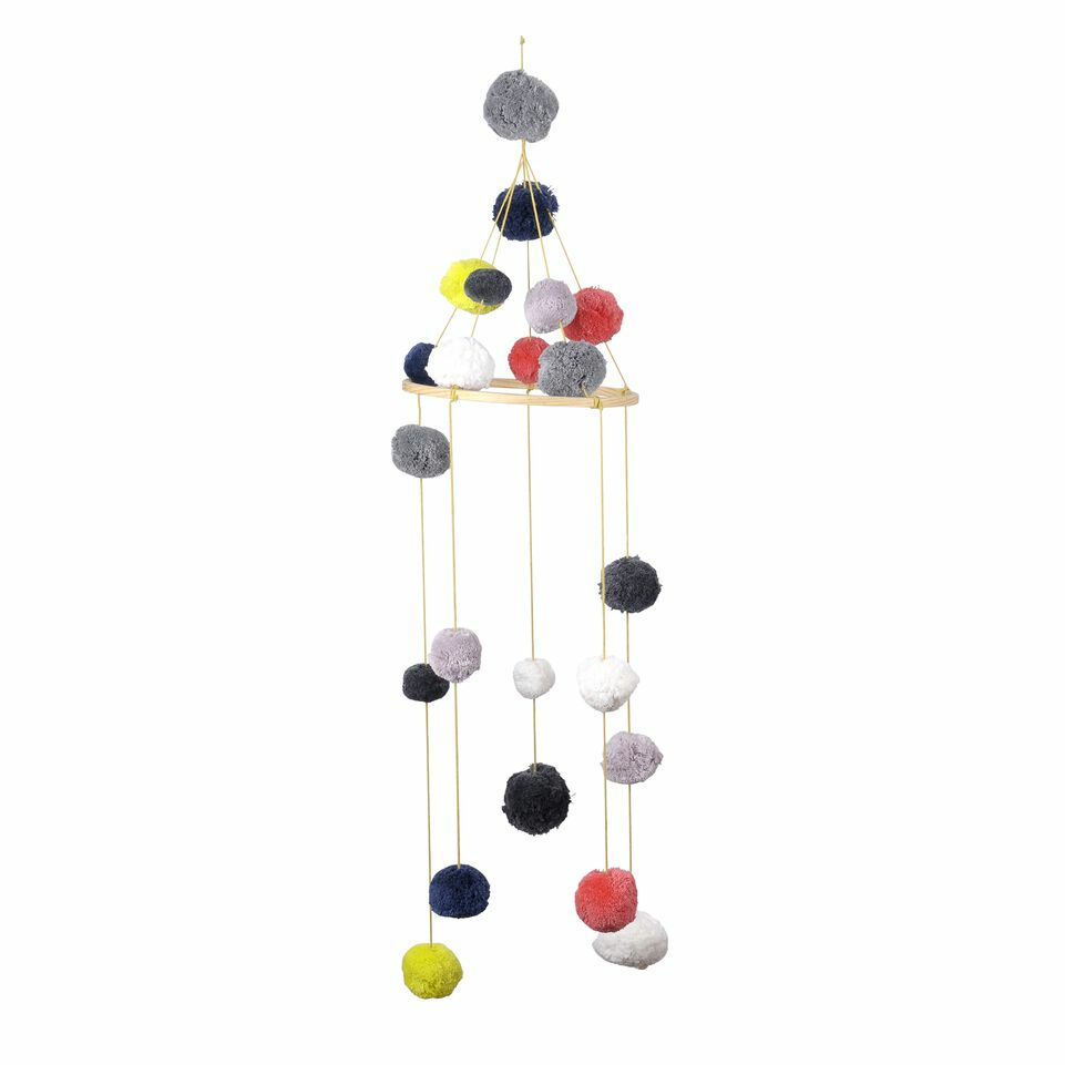 B-Ware Kikadu Mobile Pompons Bettglocke Kindermobile Mobile Babymobile Für Kinderbett