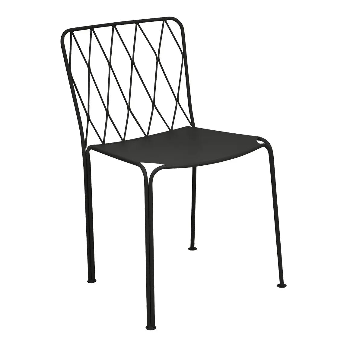 B-Ware Fermob Kintbury Gartenstuhl Stuhl Outdoor Lakritze Texturiert Uv Beständig Sitz