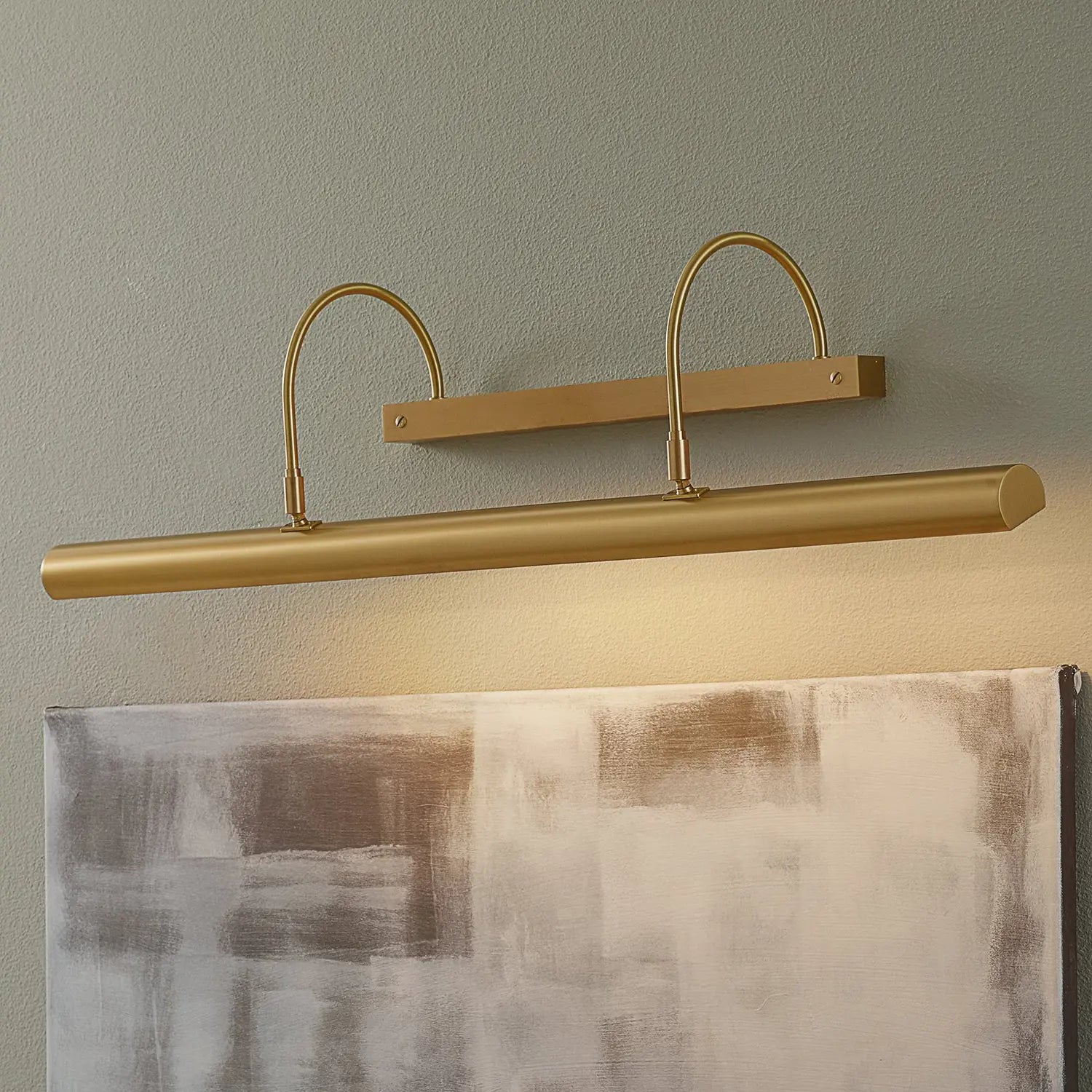 B-Ware Knapstein Bilderleuchte Wandlampe Picture Bilderlampe Messing Matt Lampenlicht