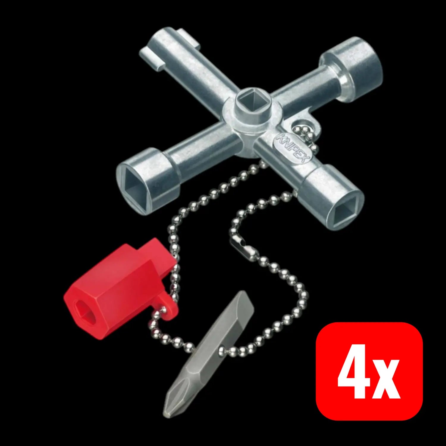 B-Ware Knipex Werk Schaltschrank Schlüssel Elektriker Werkzeug Universal 4 Stück
