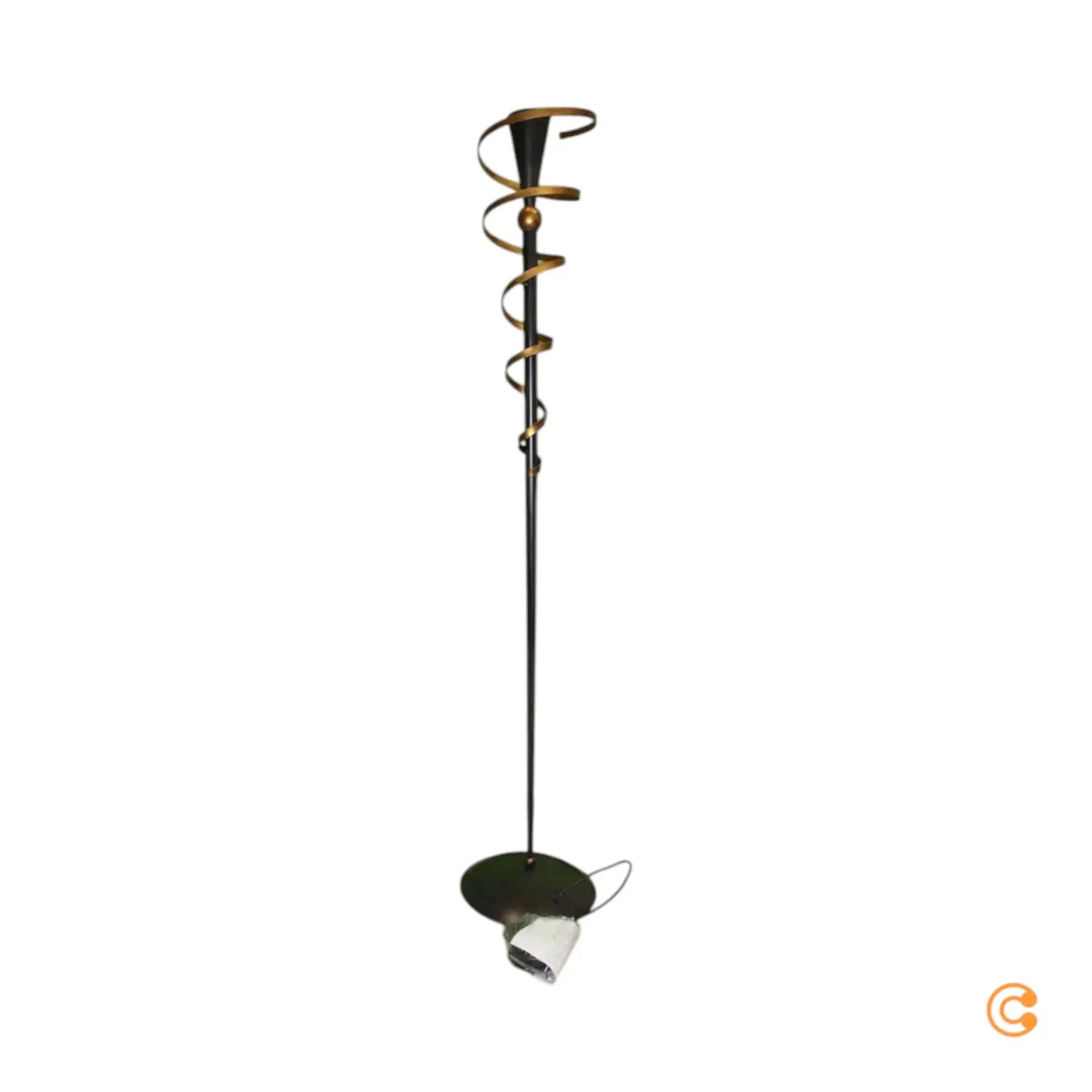 B-Ware Kögl Stehleuchte Lampe Leuchte Goldener Spirale Rost Gold Metall Siehe Text/Foto