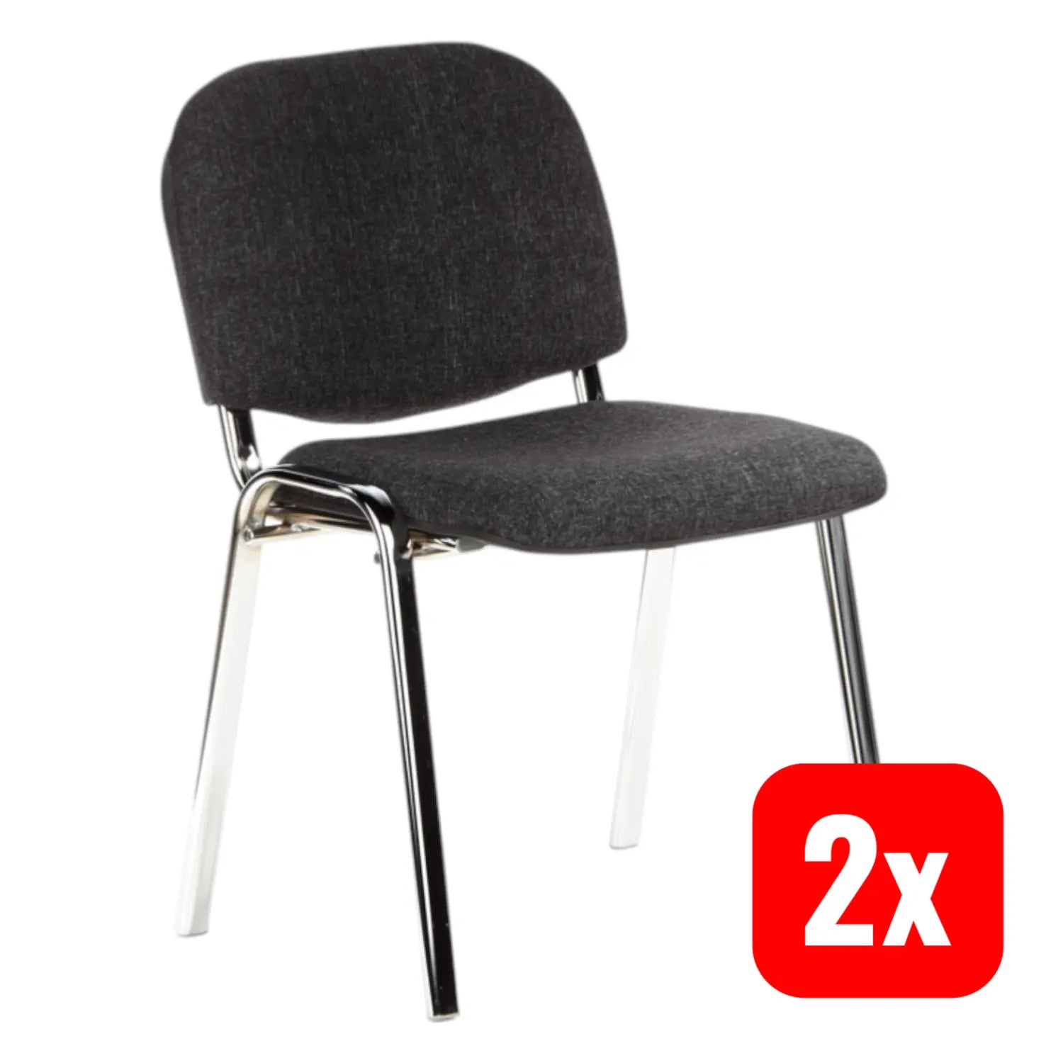 B-Ware Hjh Office Konferenzstuhl Besucherstuhl Stuhl Xt 600 C Chrom Anthrazit 2 Stück