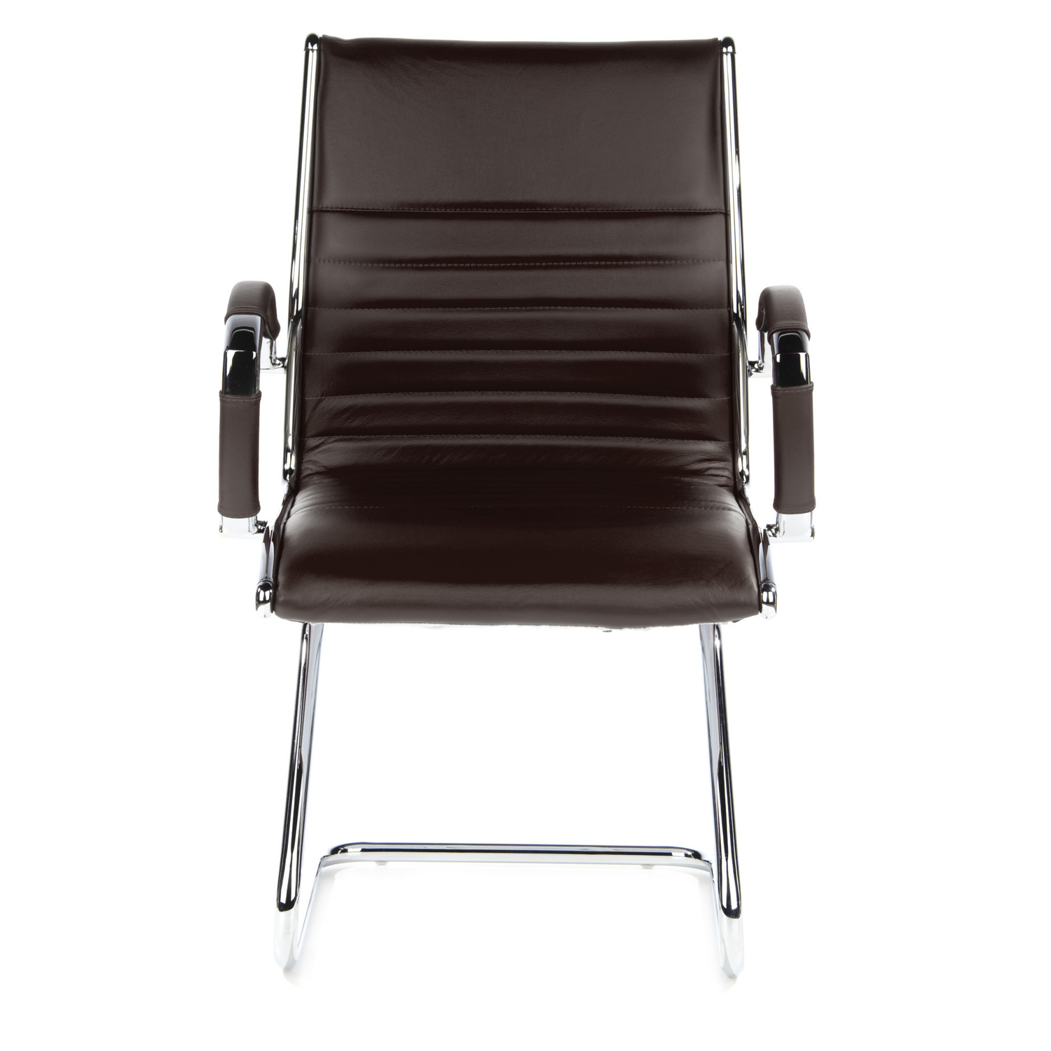 B-Ware Hjh Office Parma V Konferenzstuhl Freischwinger Besucherstuhl Leder Braun Chrom