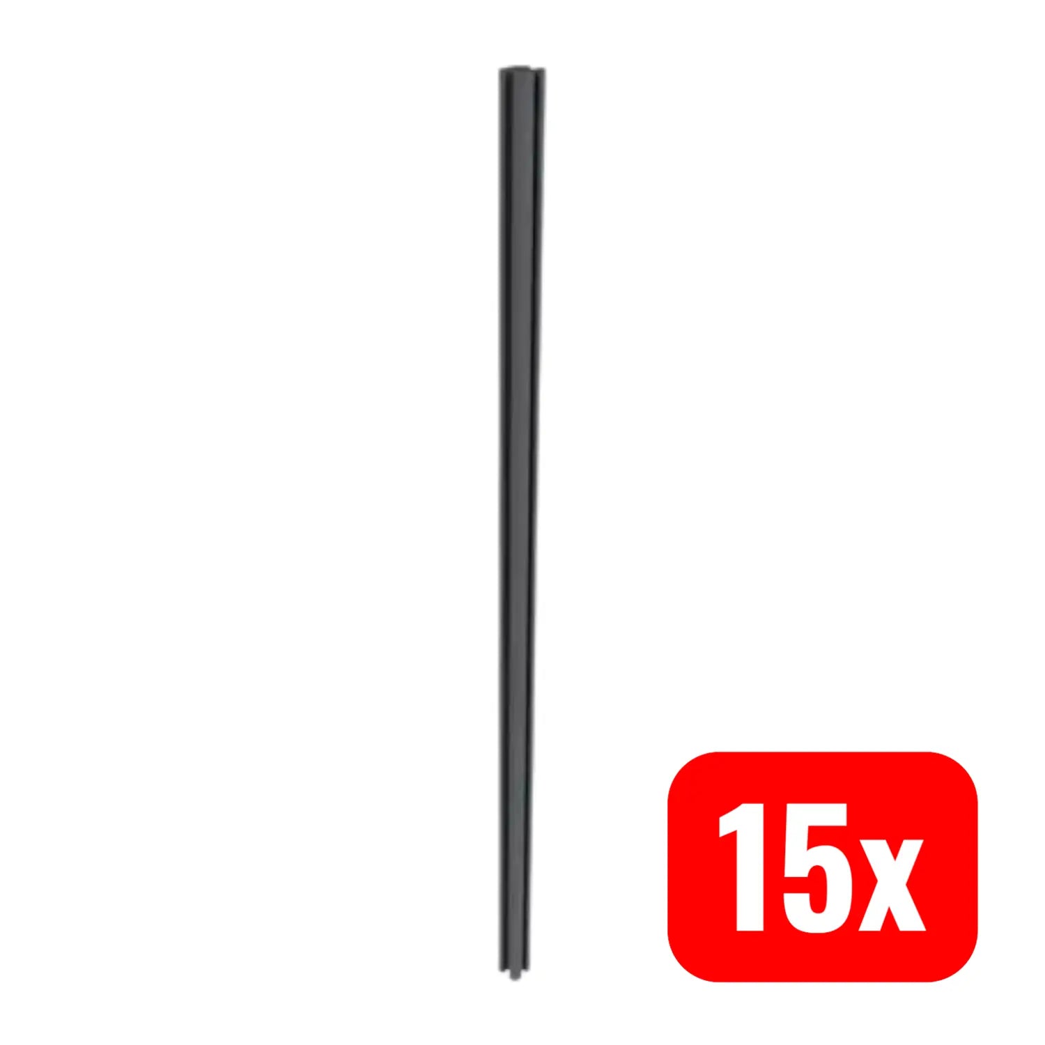 B-Ware Konsta Pfosten Zaun Stützpfosten Verto Rund Metall Anthrazit 260 Cm 15 Stück