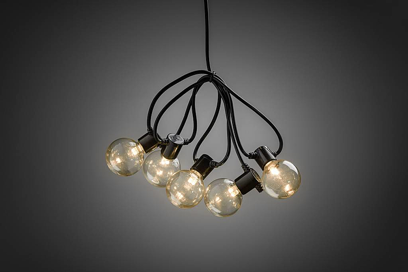 B-Ware Konstsmide 2374 800 Party Lichterkette Außen 60 Led Klar Bernstein
